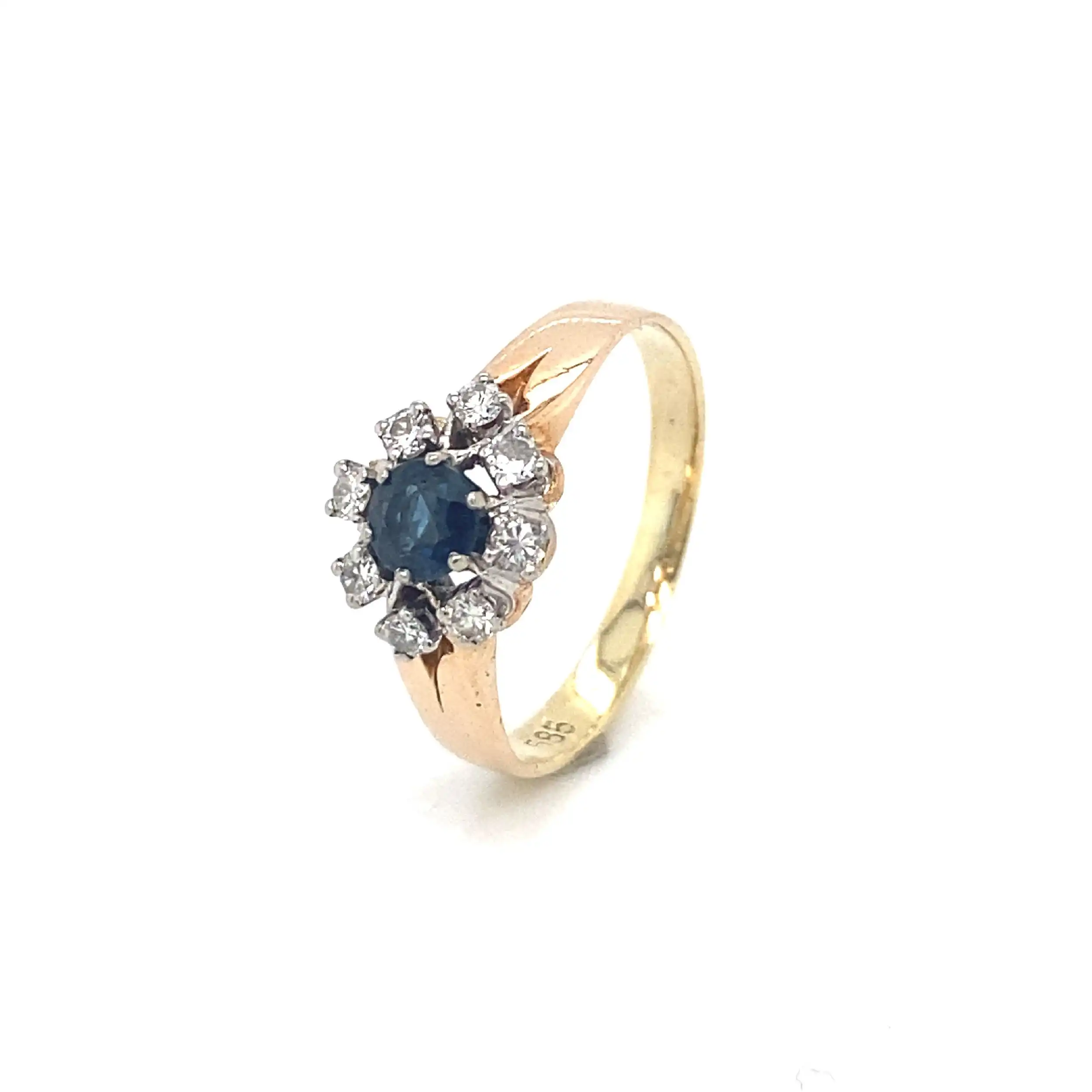 Ring Gelbgold mit Brillanten und Saphir Ring Gelbgold mit Brillanten und Saphir