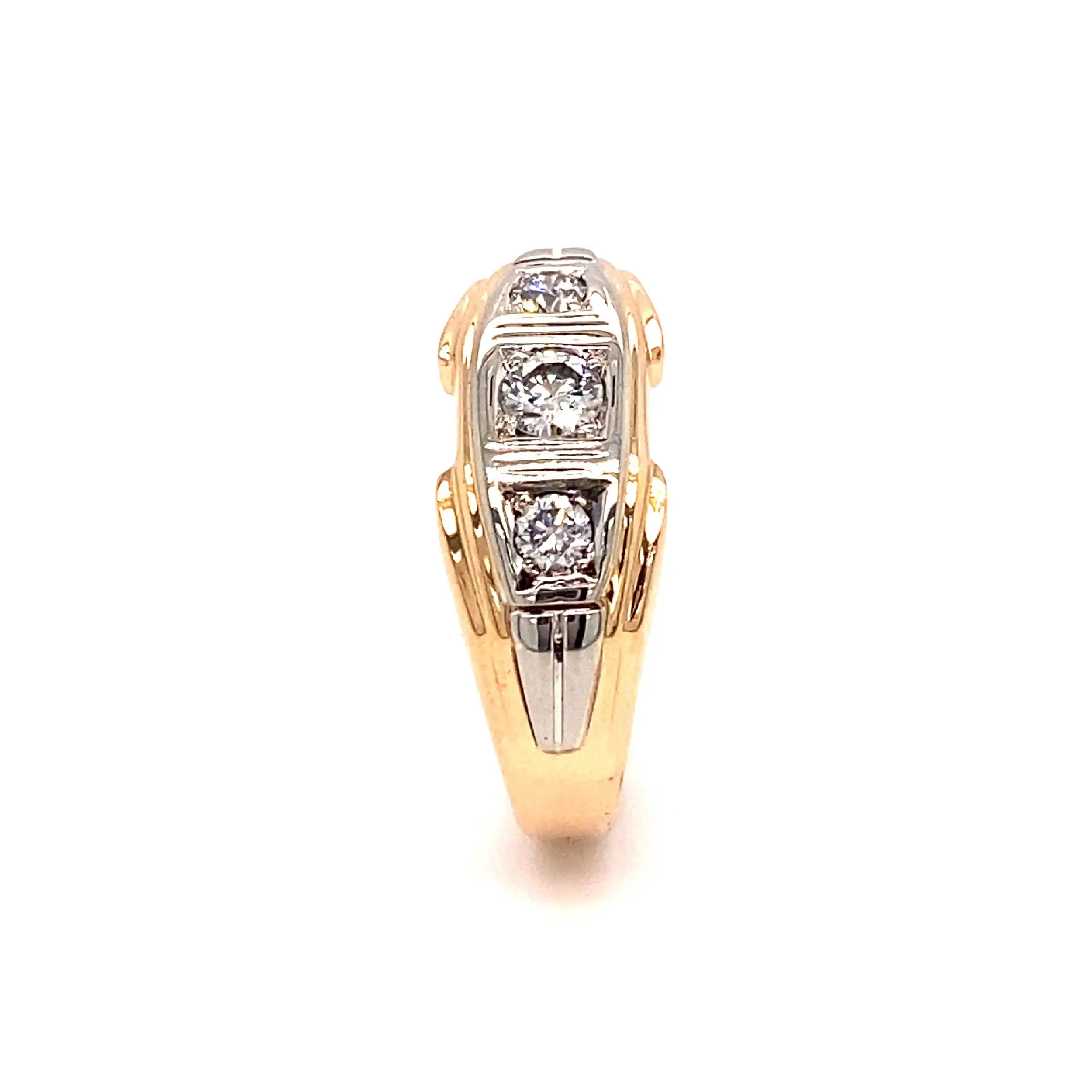 Ring bicolor mit 3 Brillanten Ring bicolor mit 3 Brillanten