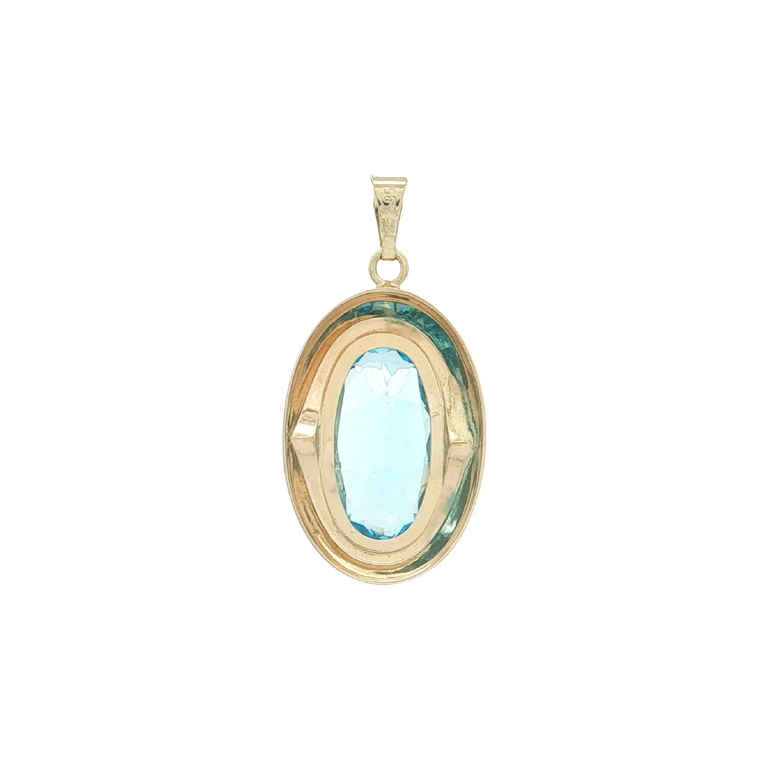 Anhänger Gelbgold mit Blautopas Anhänger Gelbgold mit Blautopas