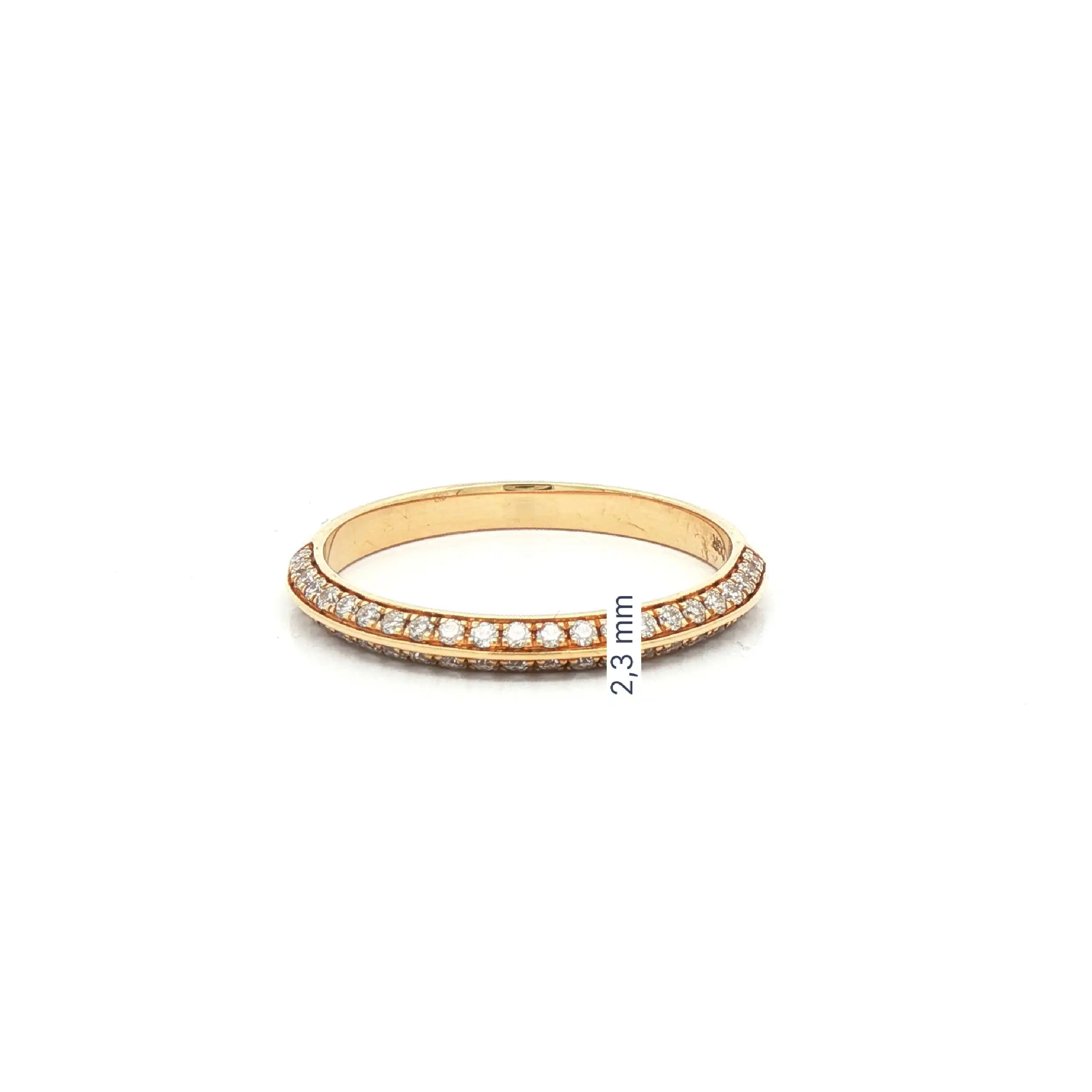 Halbmemoryring Gelbgold mit Brillanten