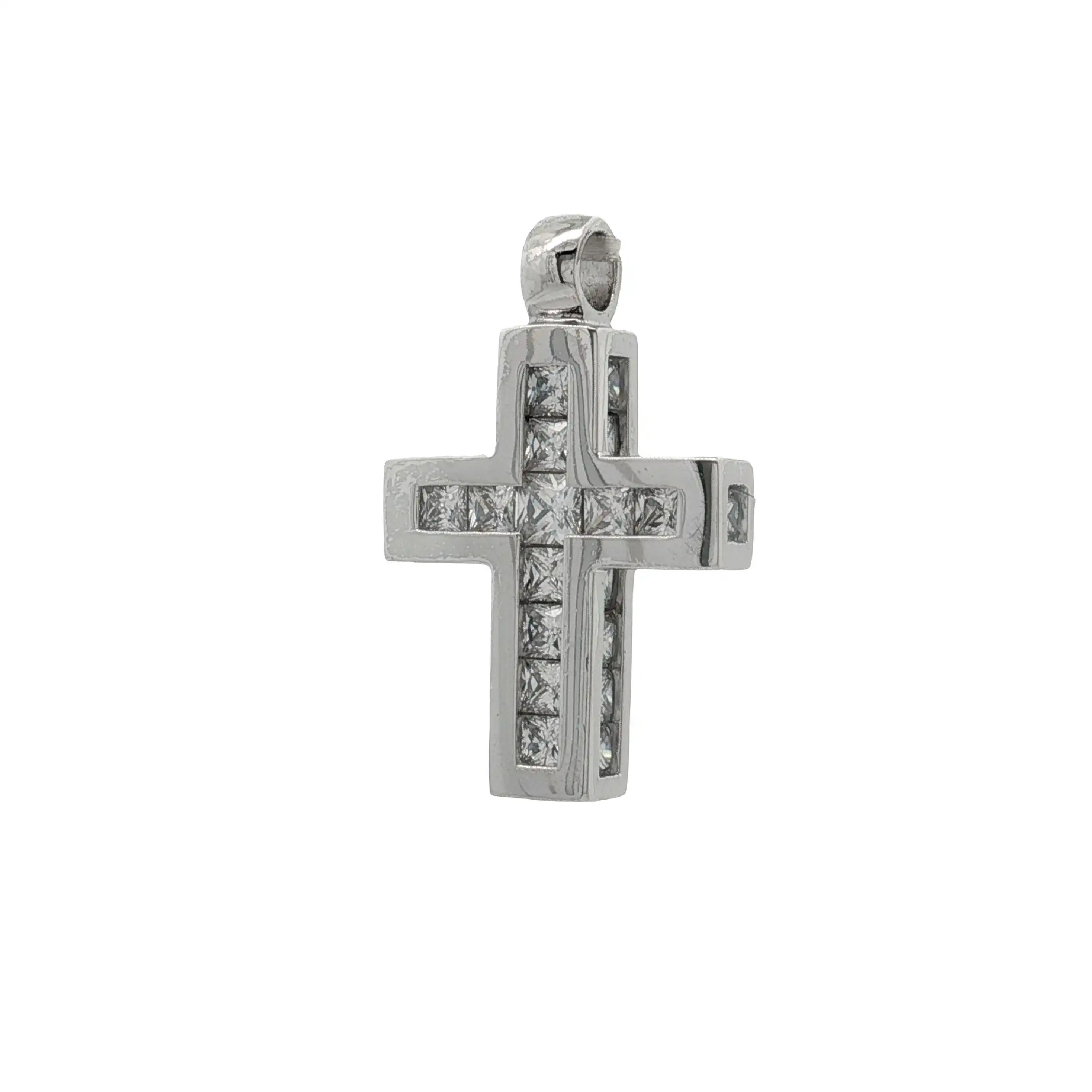 Anhänger Silber Kreuz mit Zirkonia