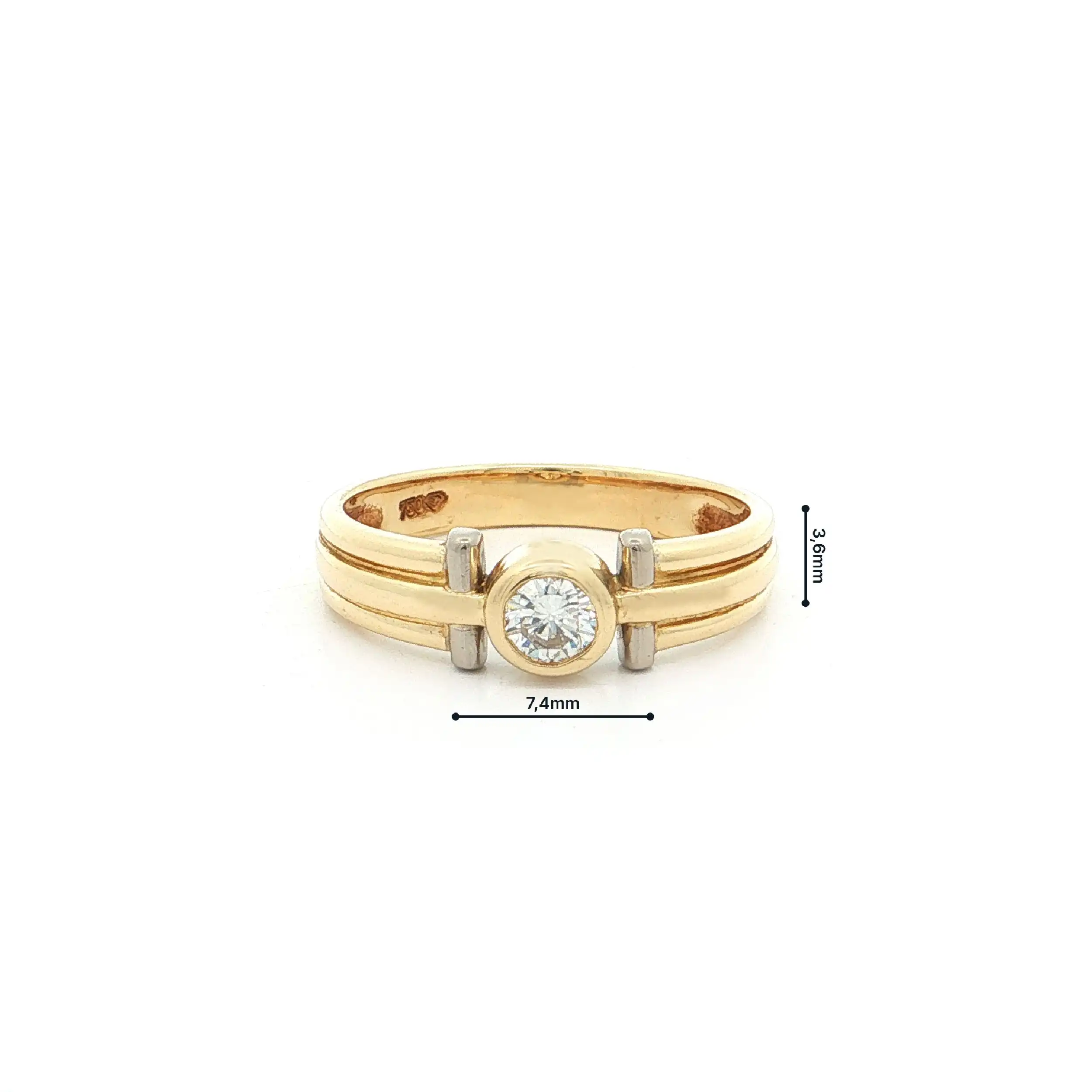 Ring Bicolor mit Brillant