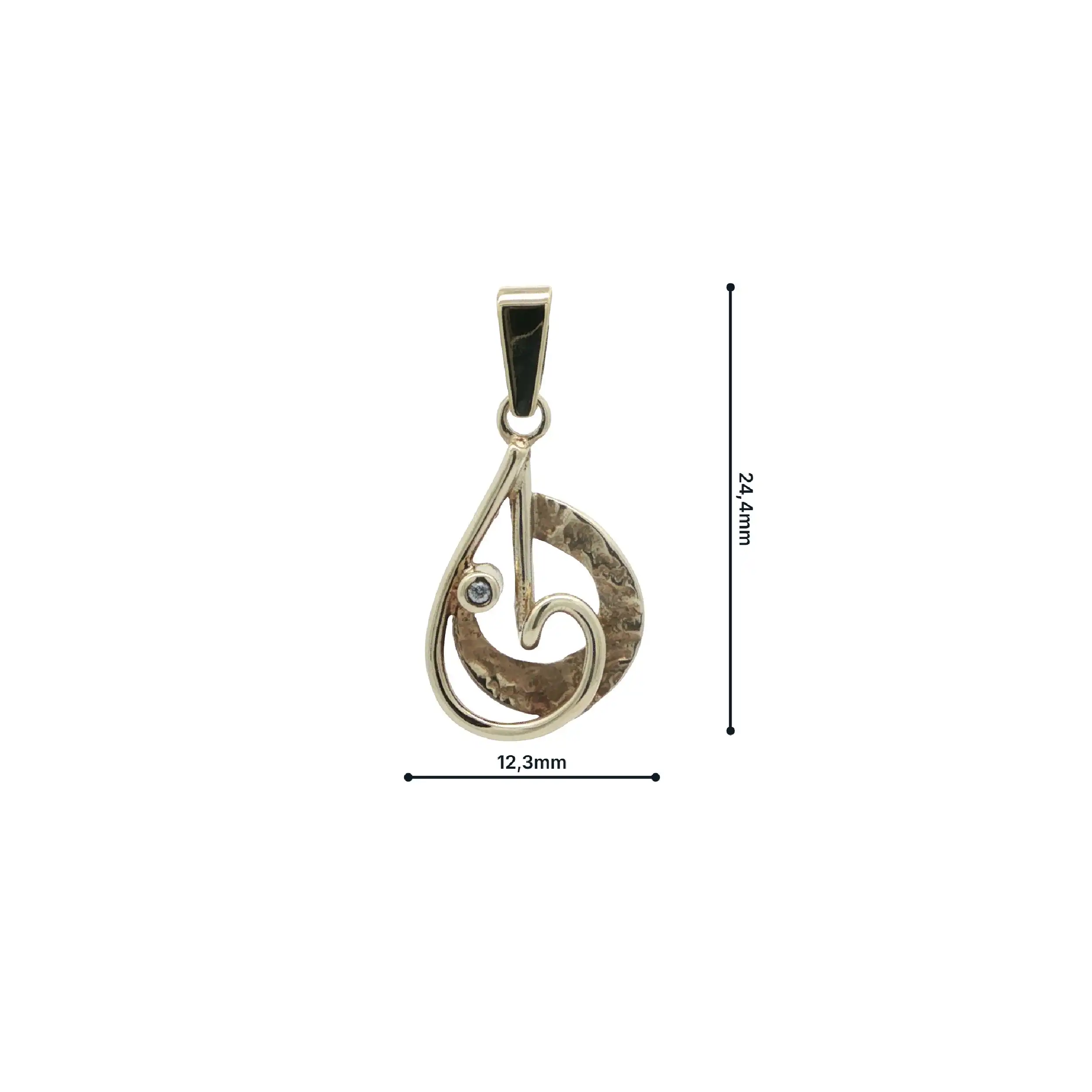 Anhänger Gelbgold mit Zirkonia Anhänger Gelbgold mit Zirkonia