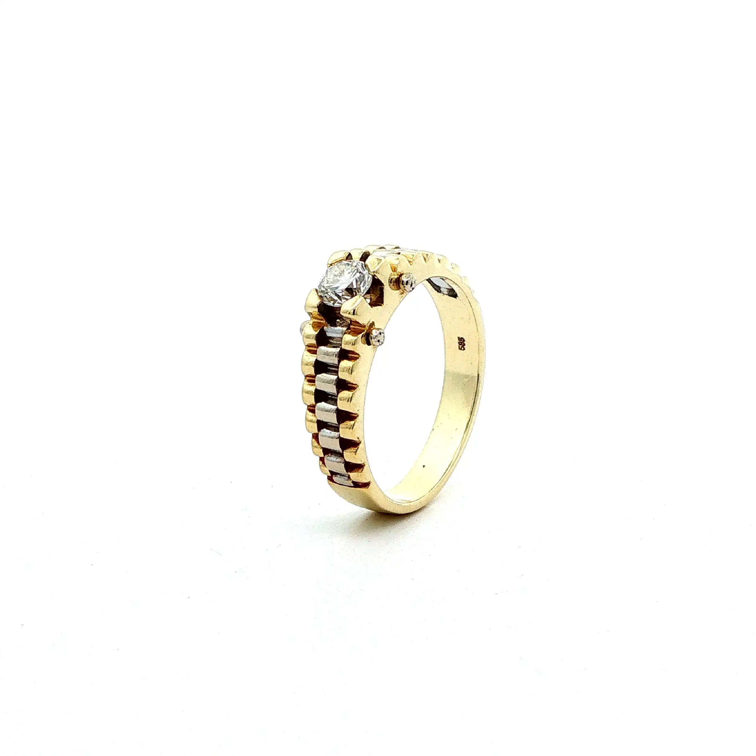 Ring Bicolor mit Brillant
