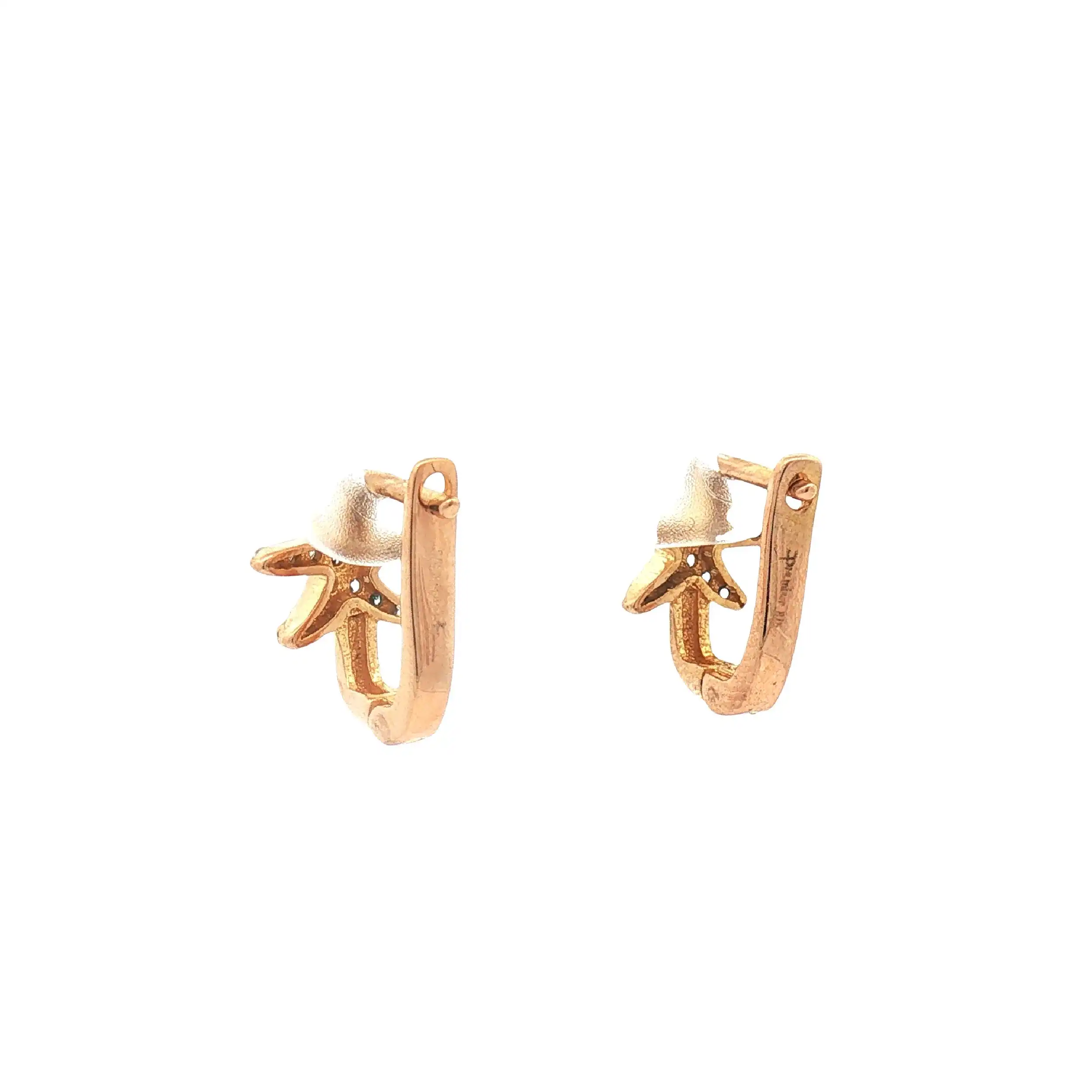 Ohrringe Gelbgold Seestern mit Zirkonia Ohrringe Gelbgold Seestern mit Zirkonia