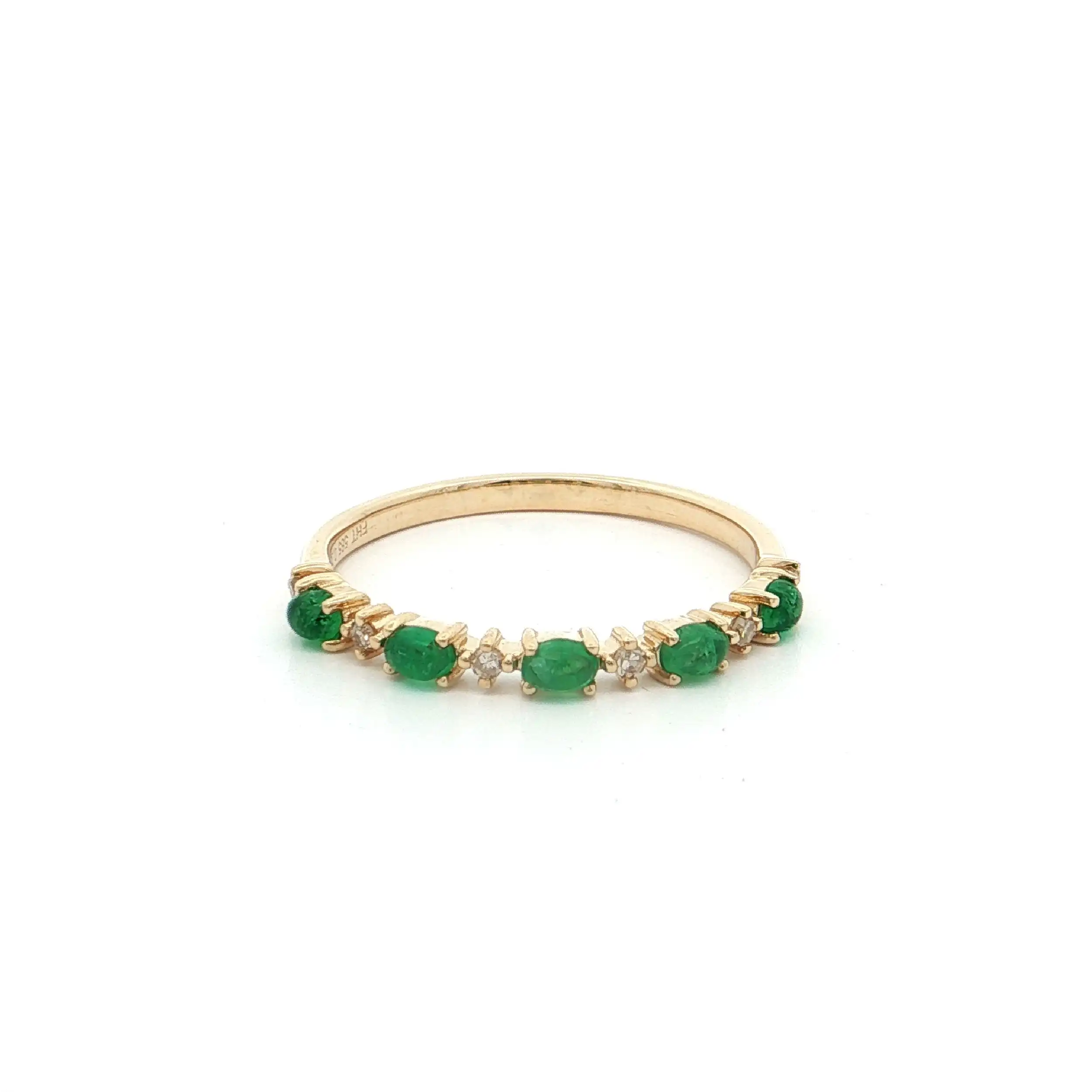 Ring Gelbgold mit Diamanten und Smaragden Ring Gelbgold mit Diamanten und Smaragden