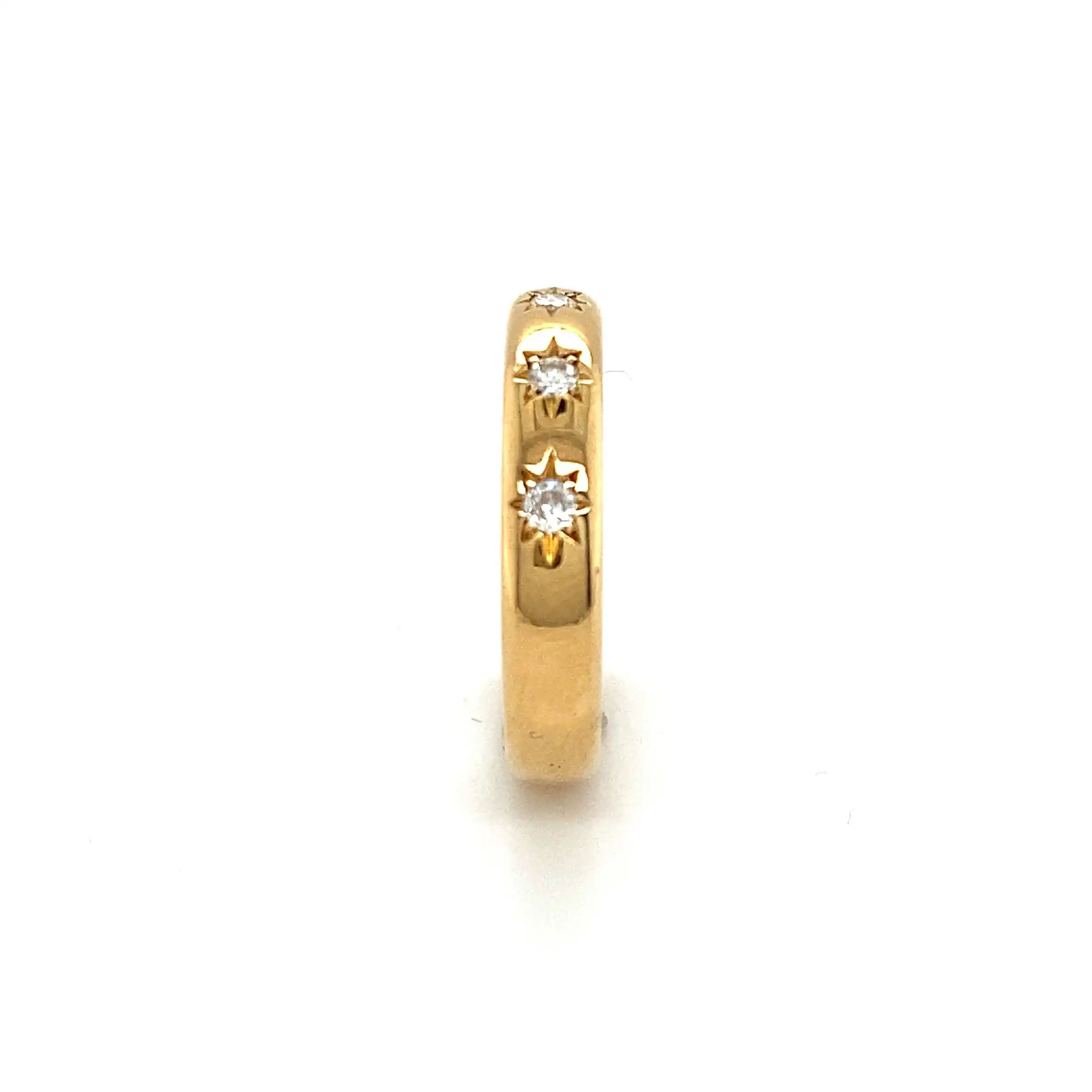 Ring Gelbgold mit Brillanten, graviert 0,08ct. Ring Gelbgold mit Brillanten, graviert 0,08ct.