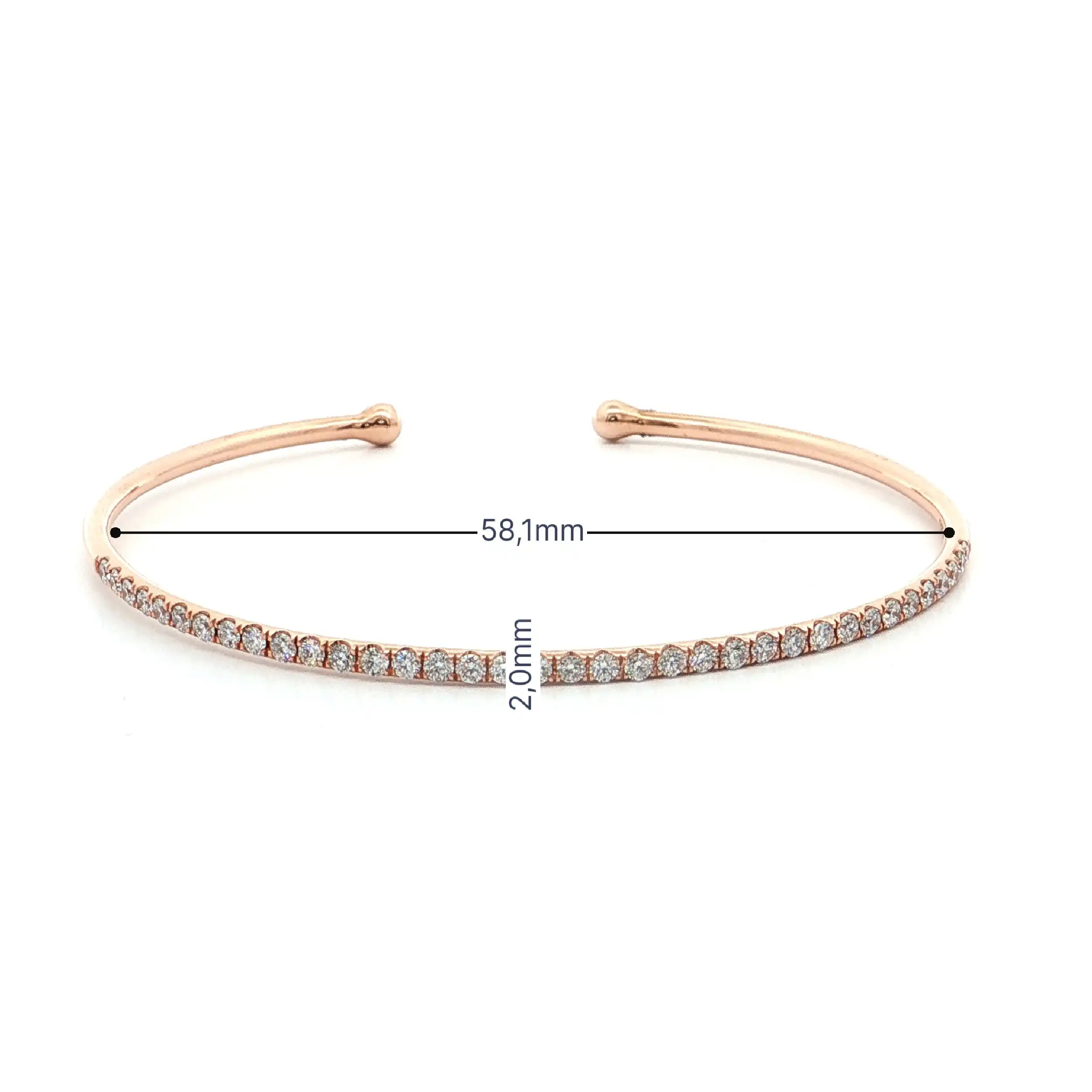 Armreif Roségold mit Brillanten