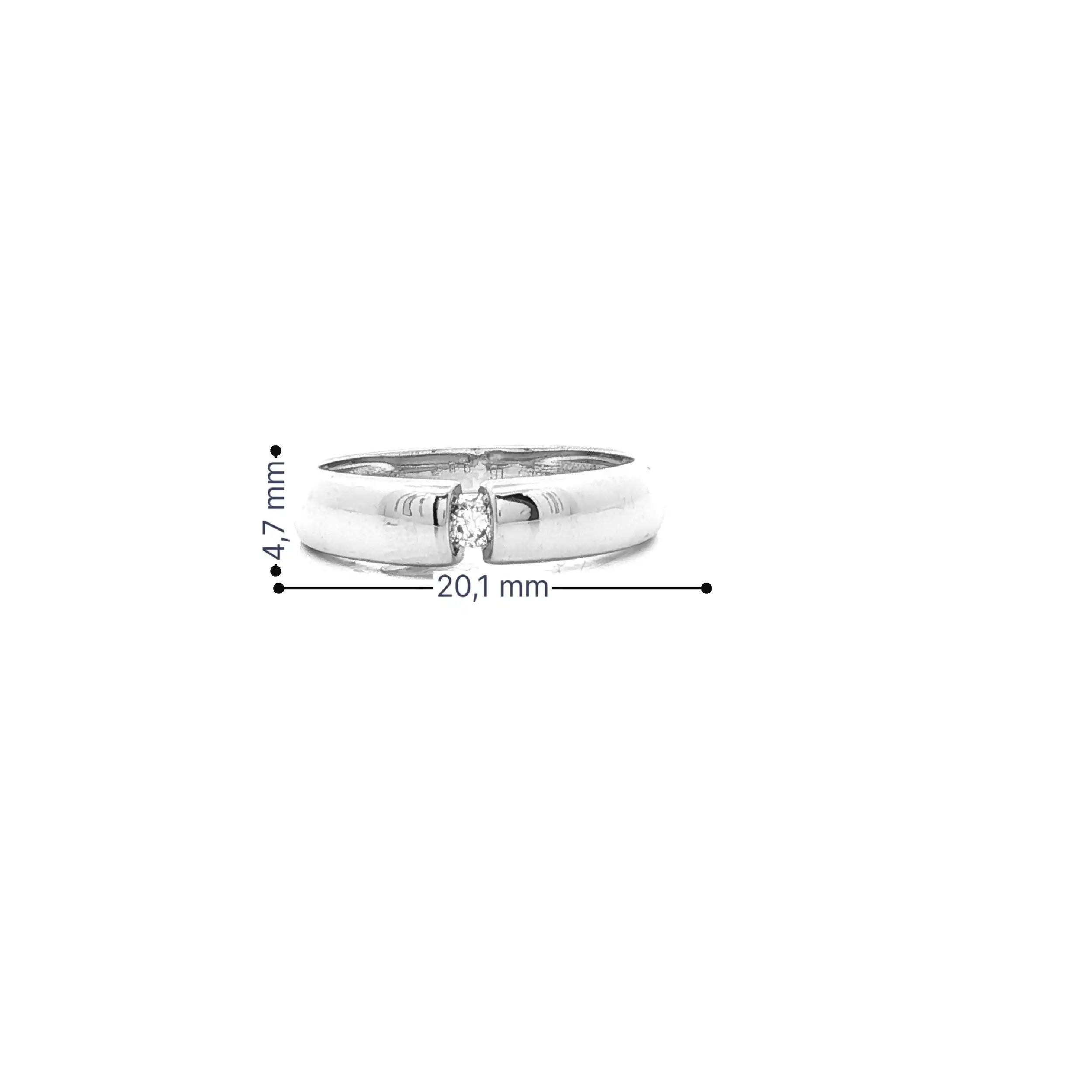 Ring Weißgold mit Solitär Brillant