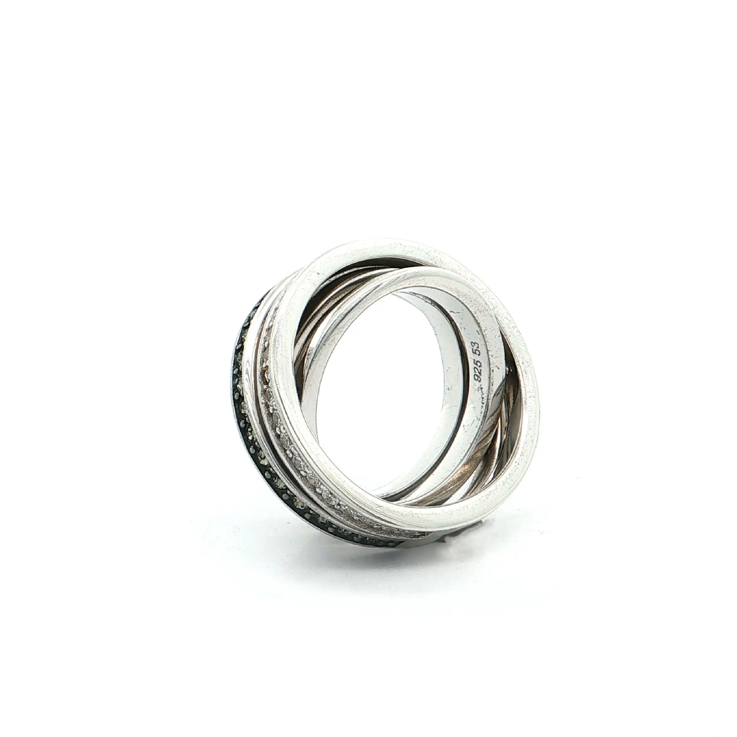 Rollring Silber mit Zirkonia Rollring Silber mit Zirkonia