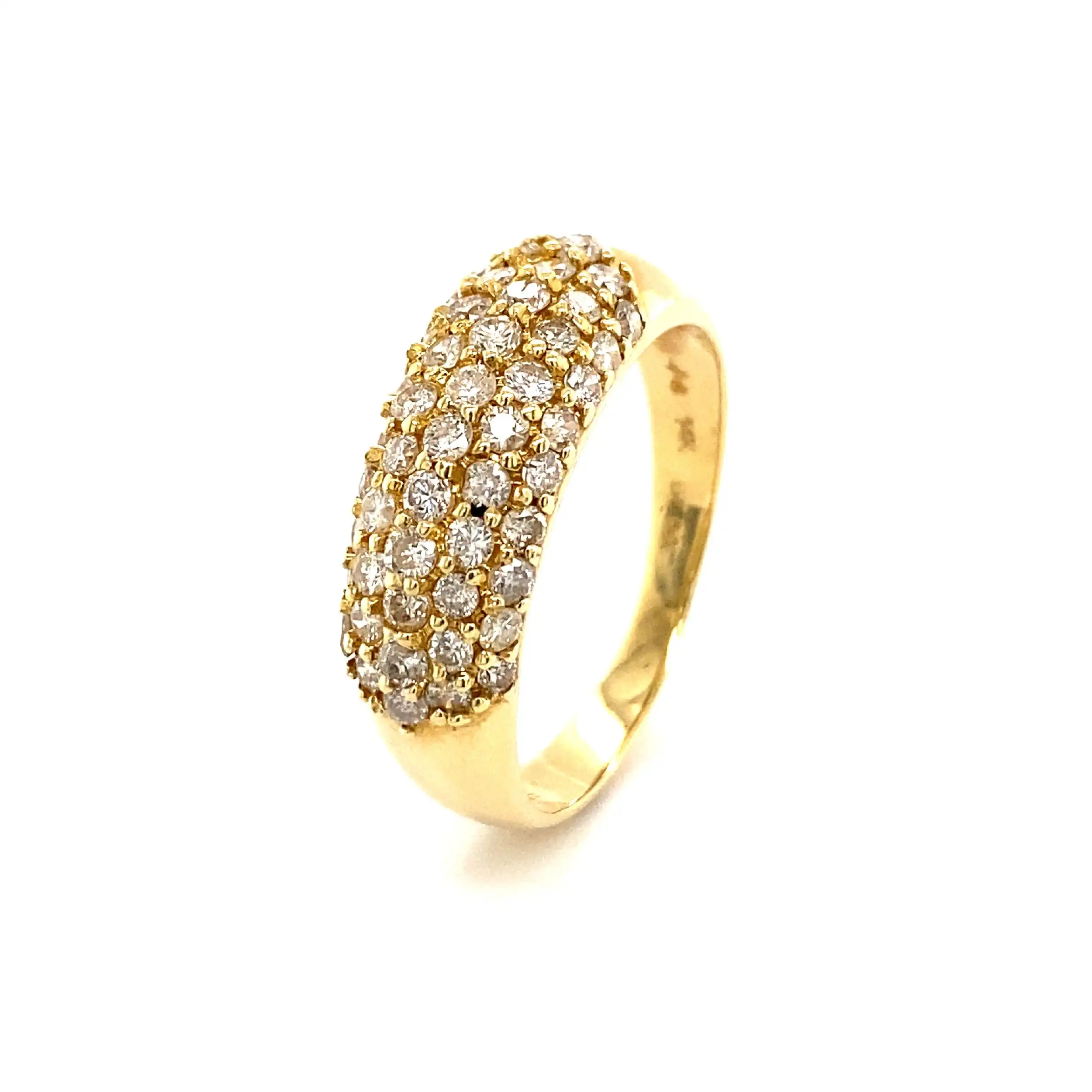 Ring Gelbgold mit Brillanten, graviert mit 1,00ct. Ring Gelbgold mit Brillanten, graviert mit 1,00ct.