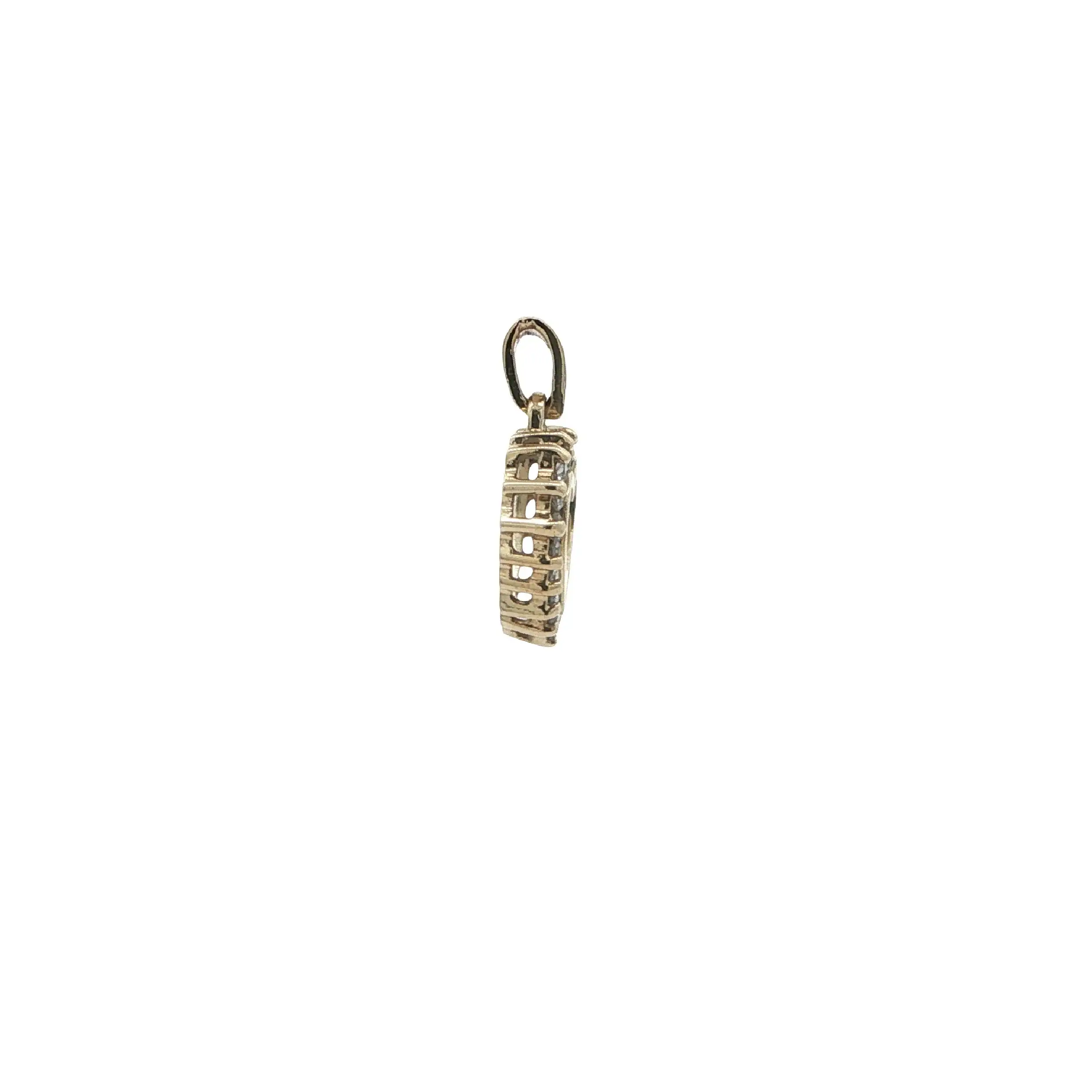 Anhänger Gelbgold Herz mit Diamanten, graviert mit 0,30ct.