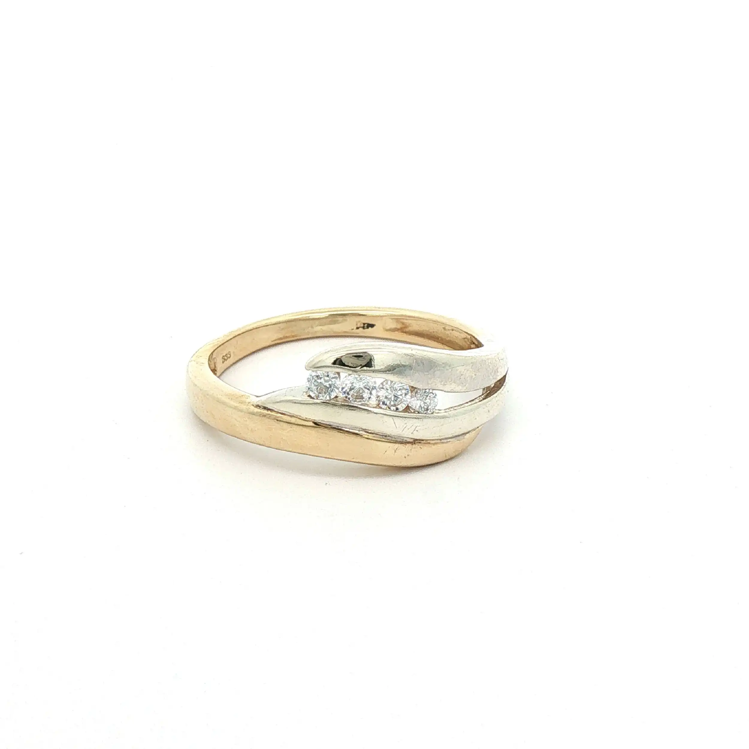 Ring Bicolor mit Zirkonia