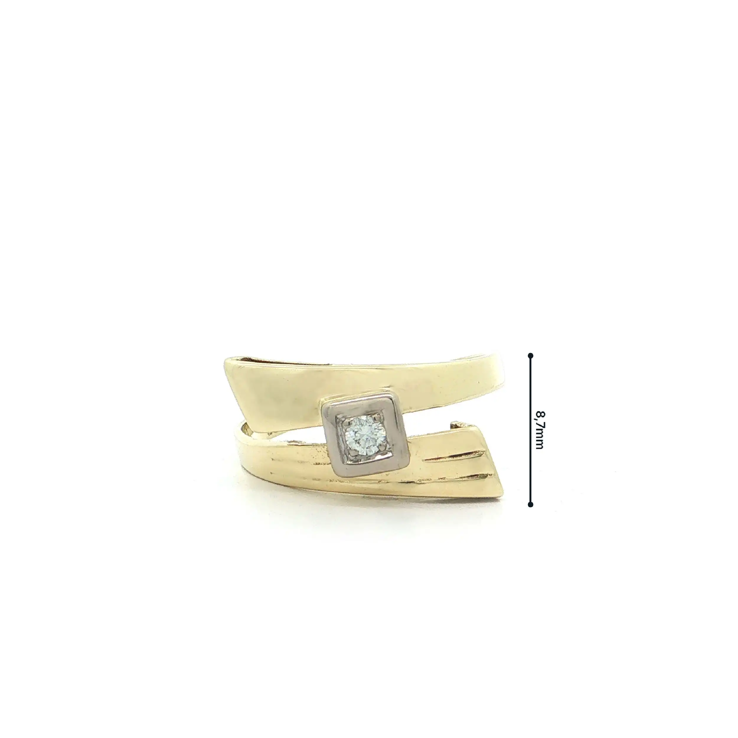 Ring Bicolor mit Brillant Ring Bicolor mit Brillant