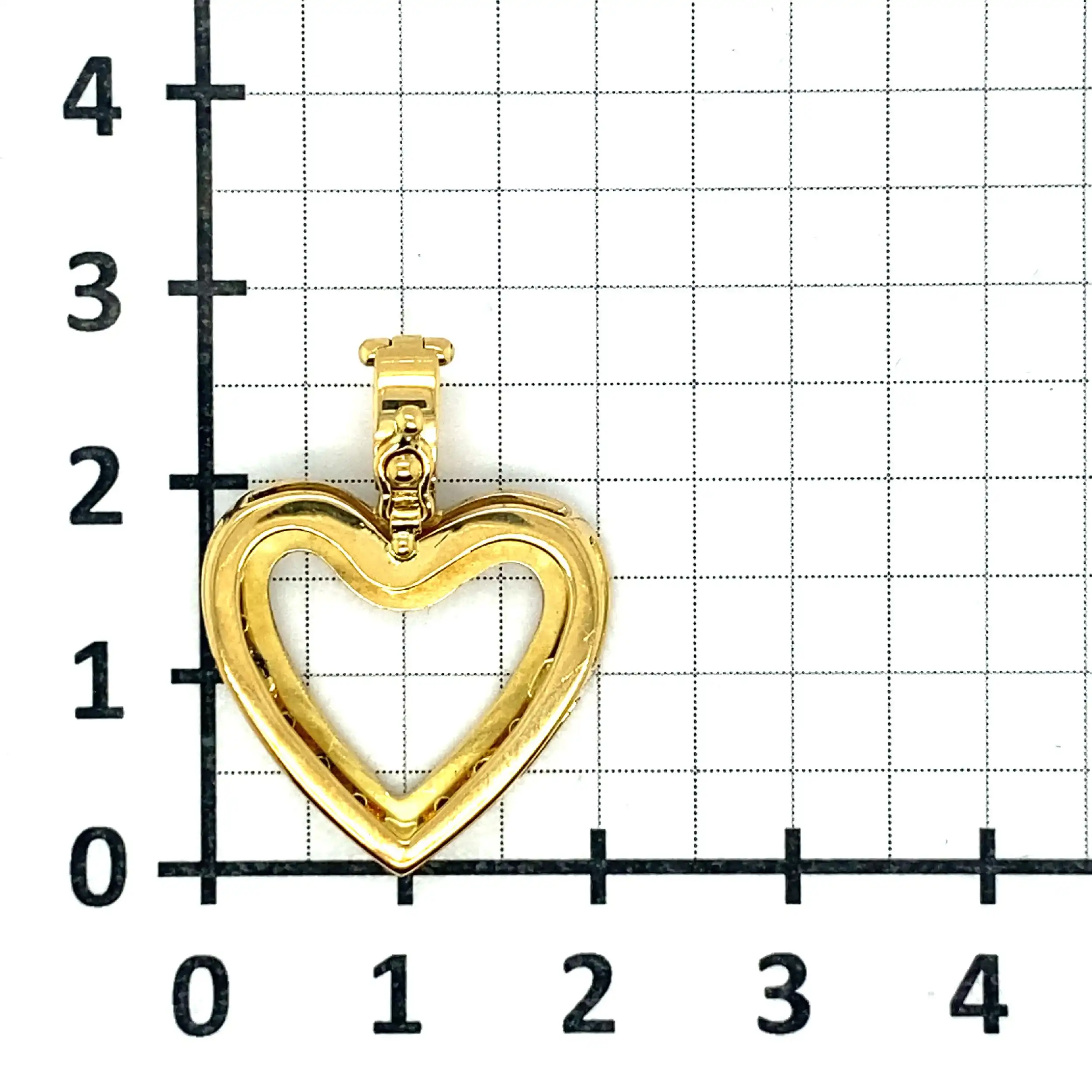 Herzanhänger Gelbgold Clip Herz mit Brillanten