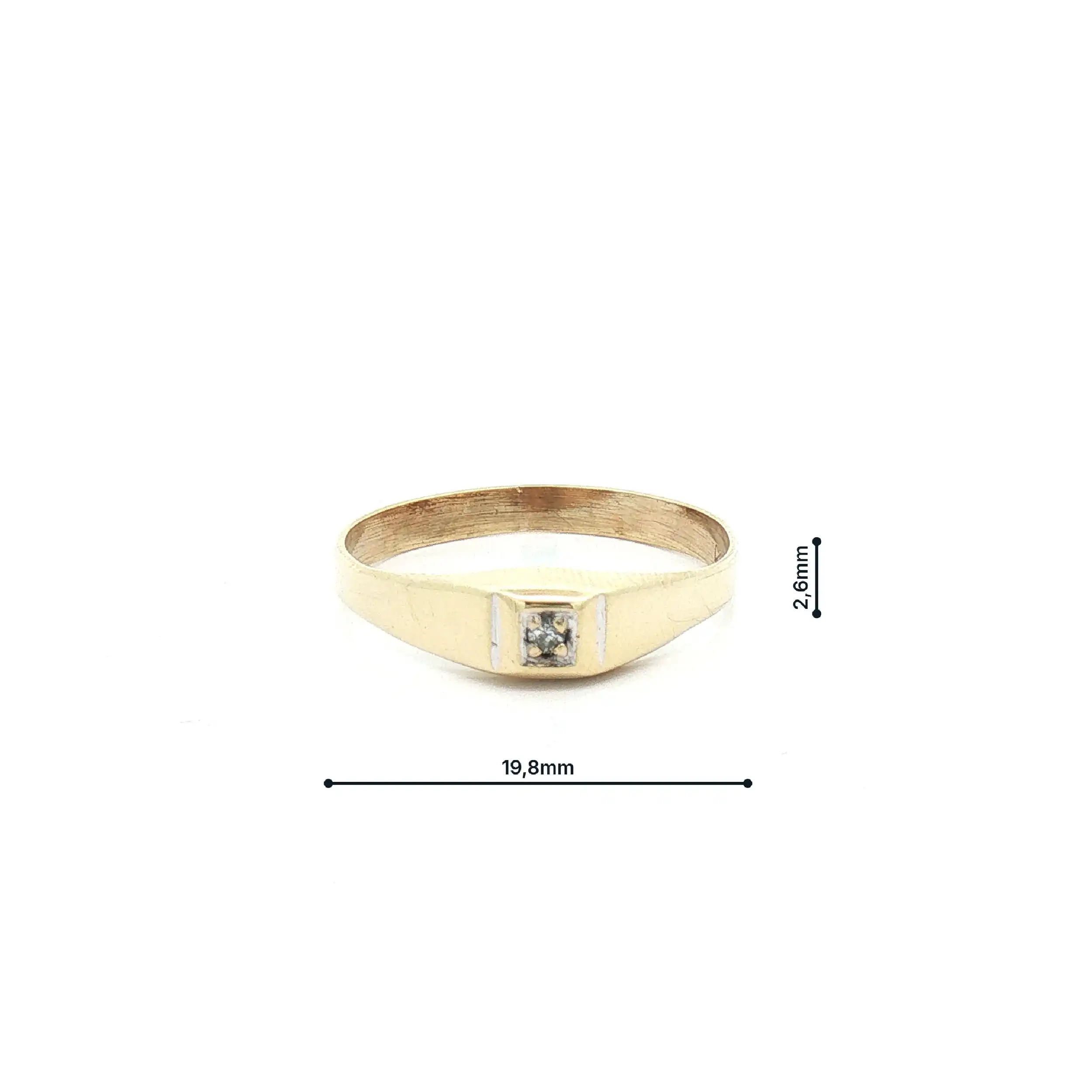 Ring Gelbgold mit Diamant