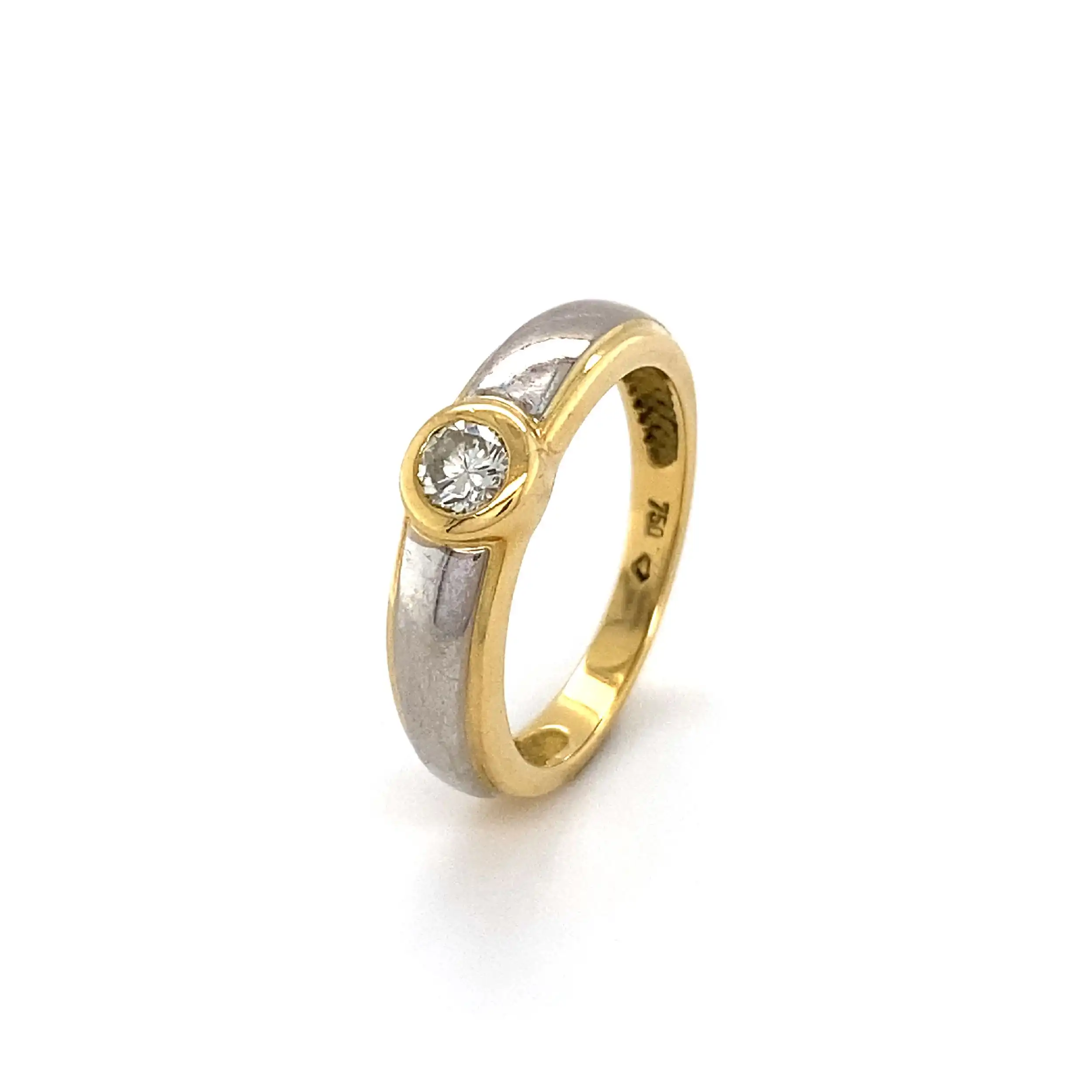 Ring Bicolor mit Brillant Ring Bicolor mit Brillant