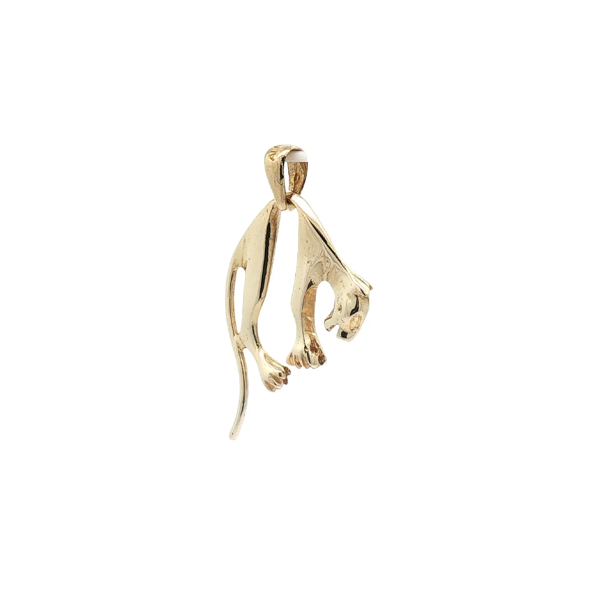 Pantheranhänger Gelbgold