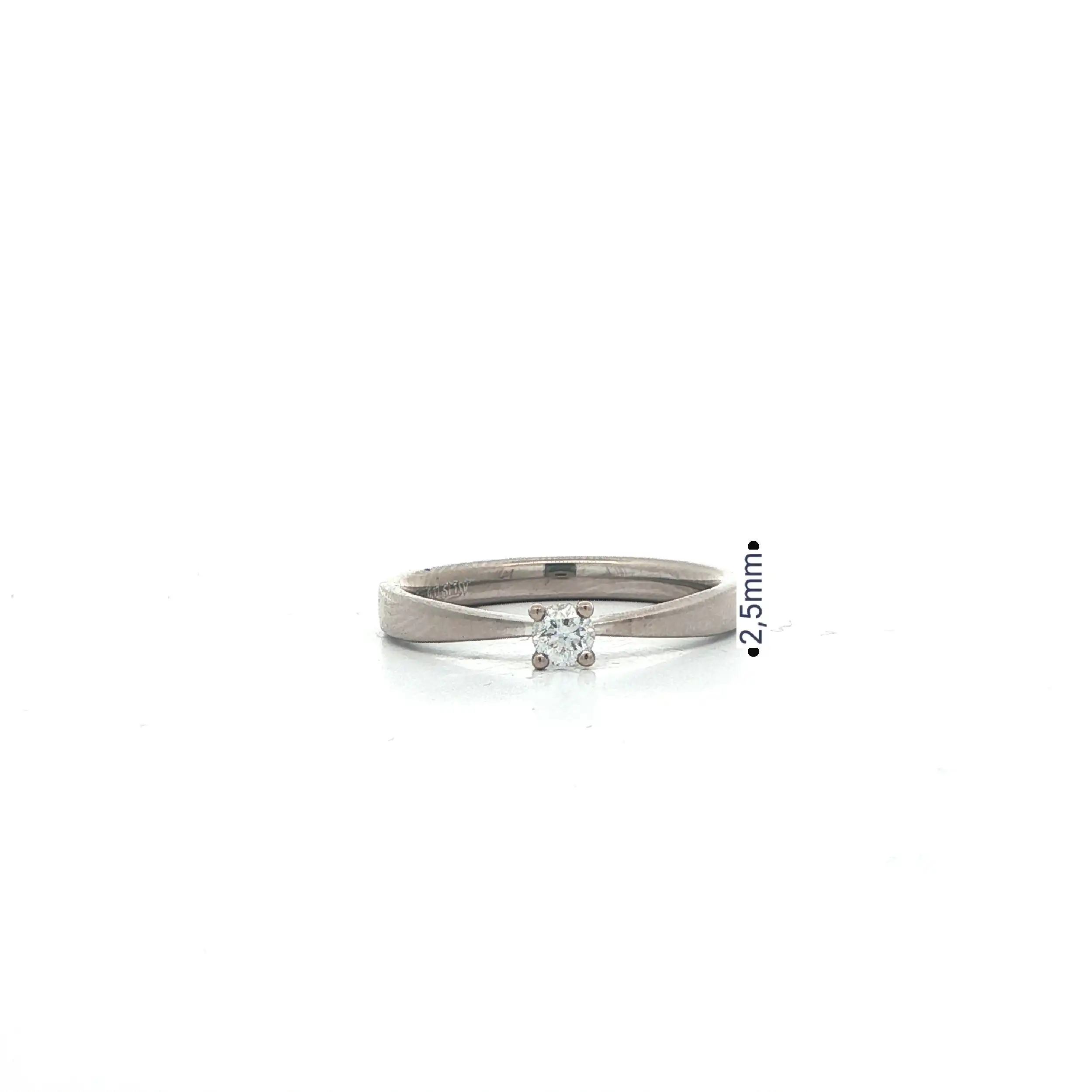 Ring Weißgold mit Brillant graviert 0.12ct Ring Weißgold mit Brillant graviert 0.12ct