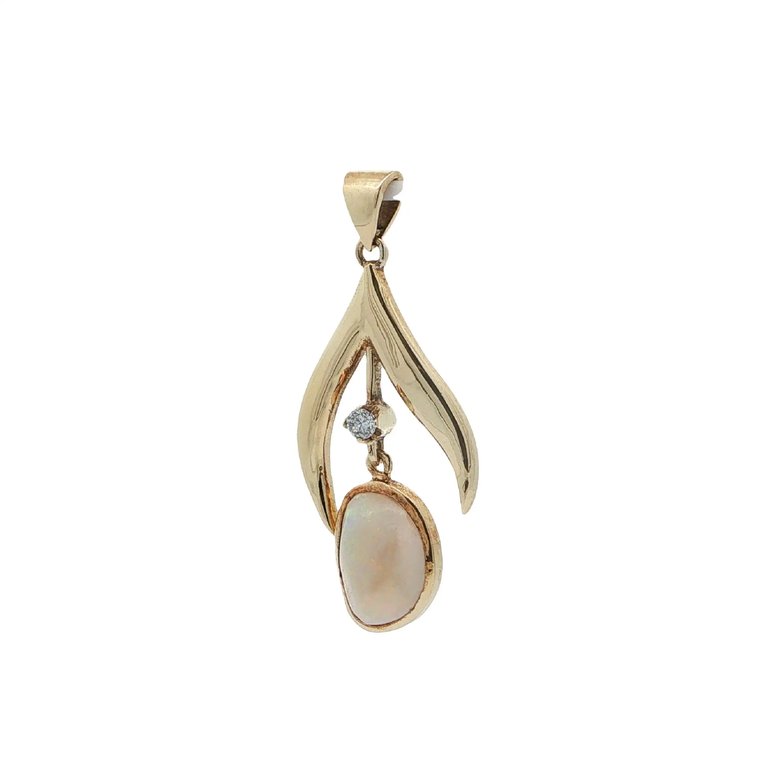 Anhänger Gelbgold mit Opal & Zirkonia