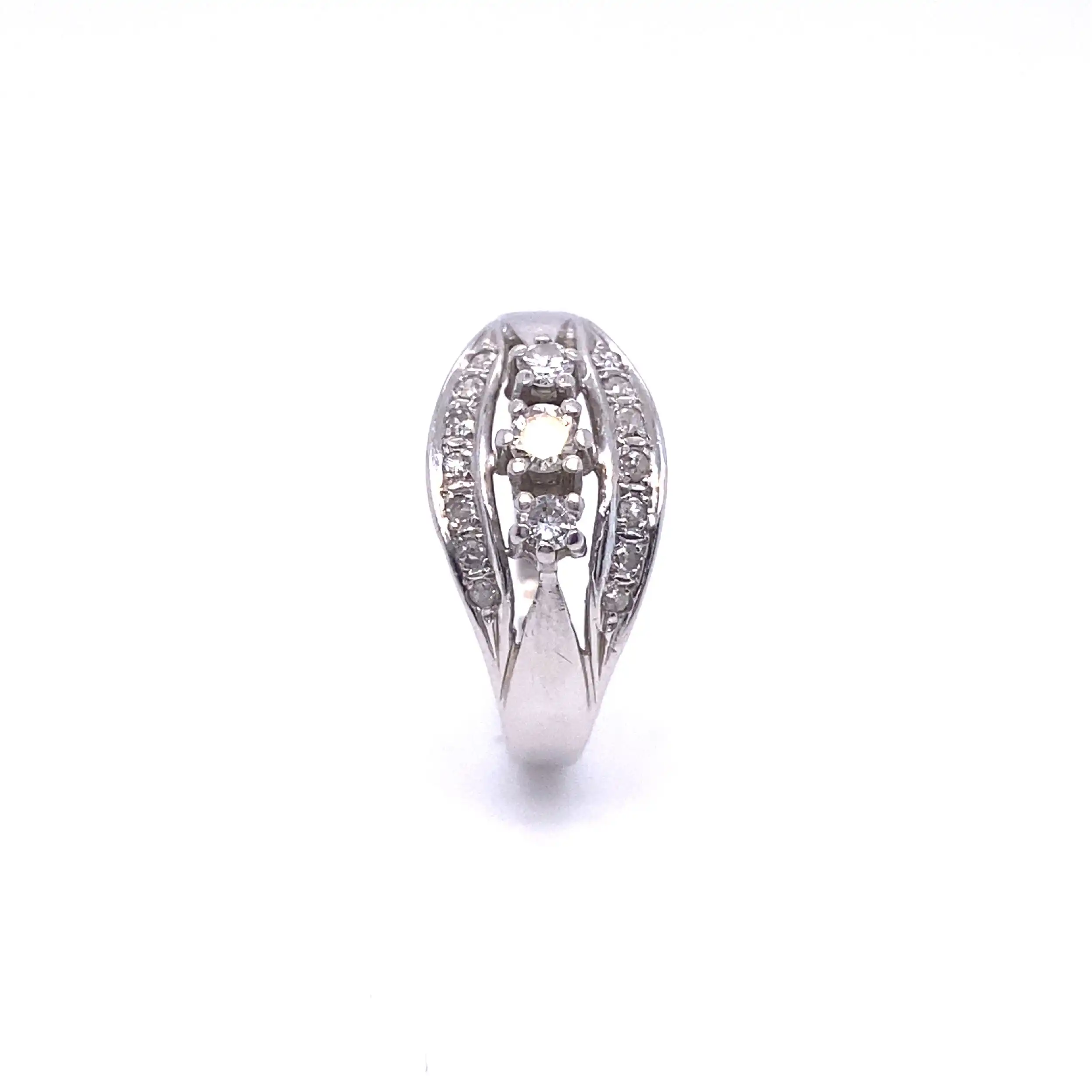 Ring Weißgold mit Brillanten und Diamanten Ring Weißgold mit Brillanten und Diamanten