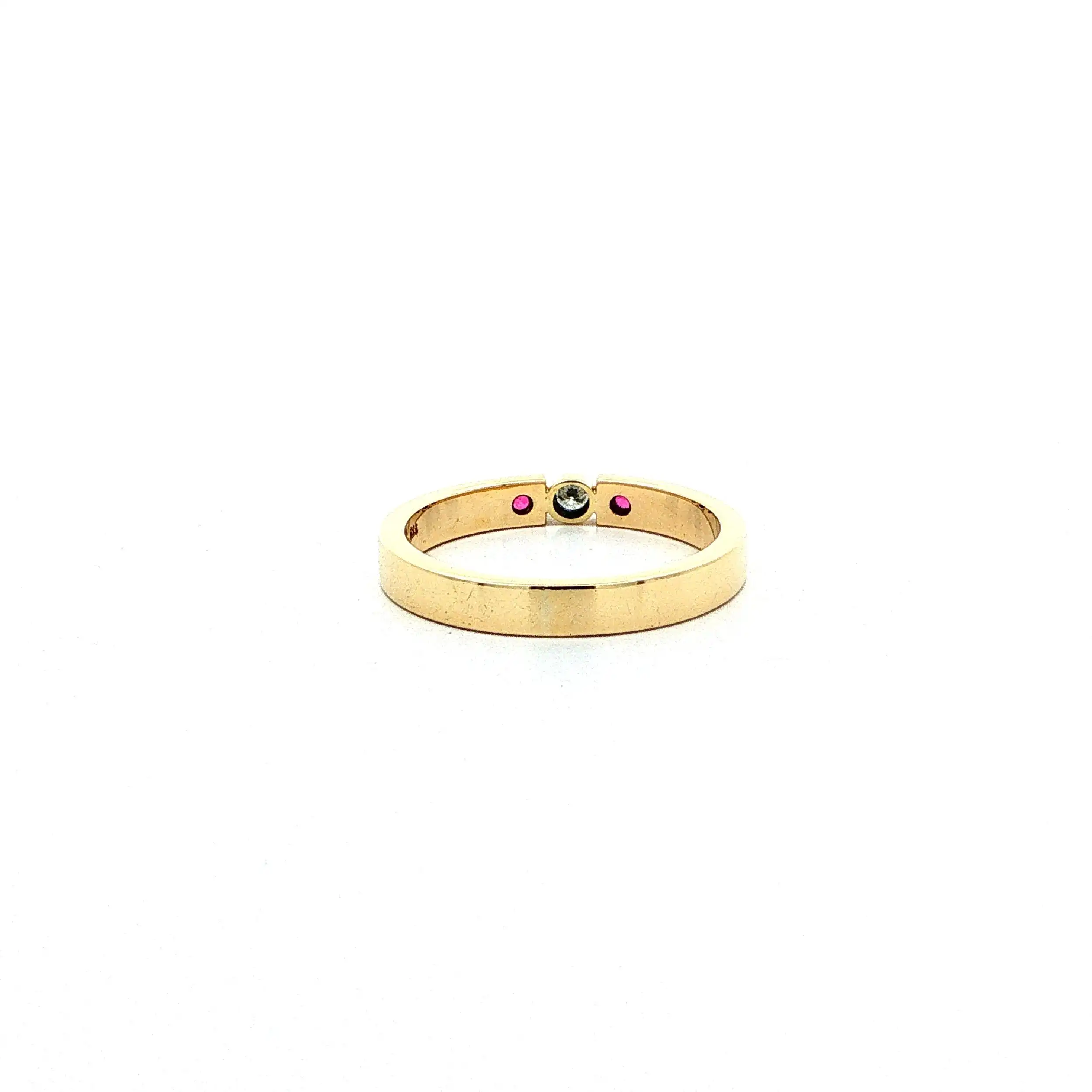 Ring Gelbgold mit Rubine & Brillant Ring Gelbgold mit Rubine & Brillant