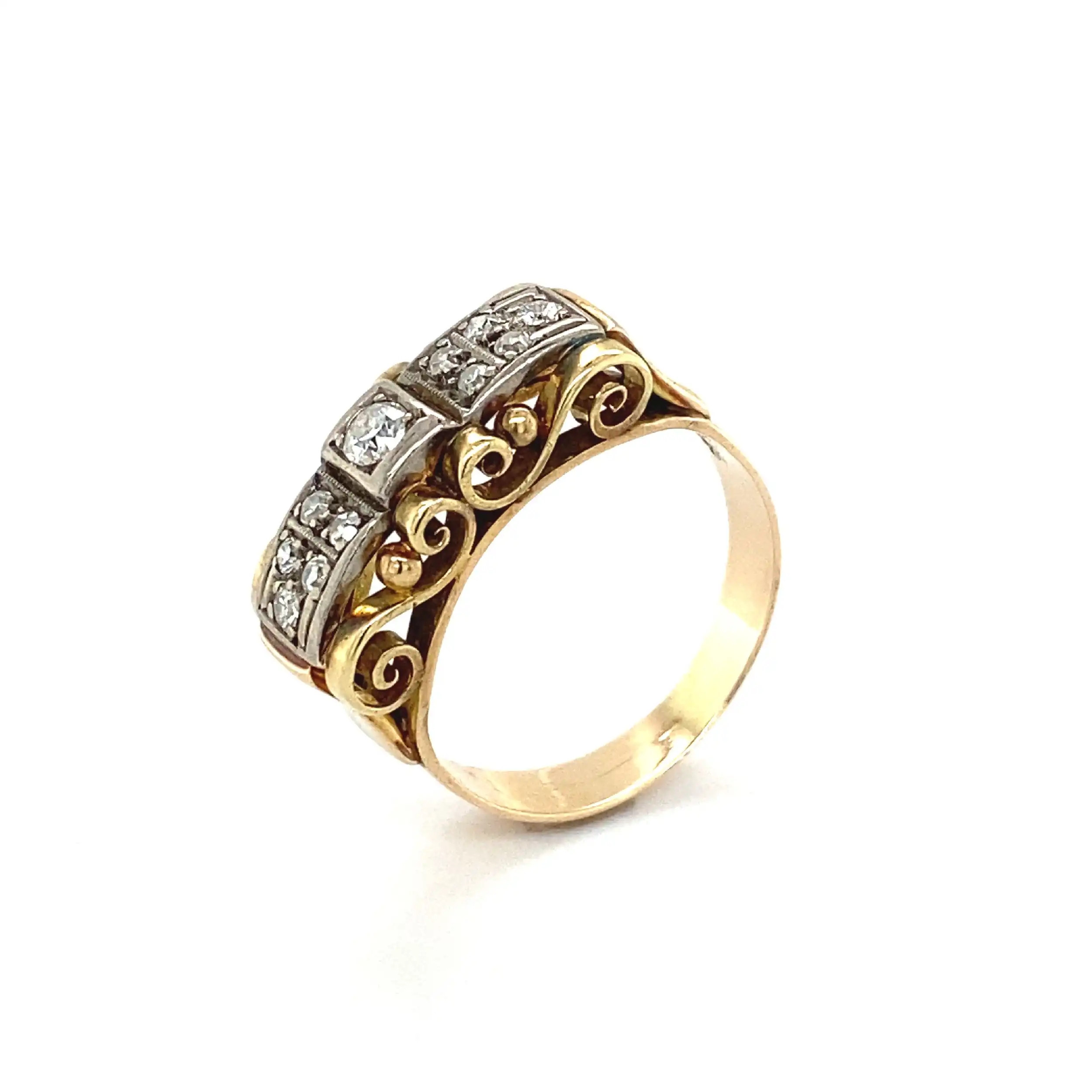 Ring Rotgold mit Diamanten Ring Rotgold mit Diamanten