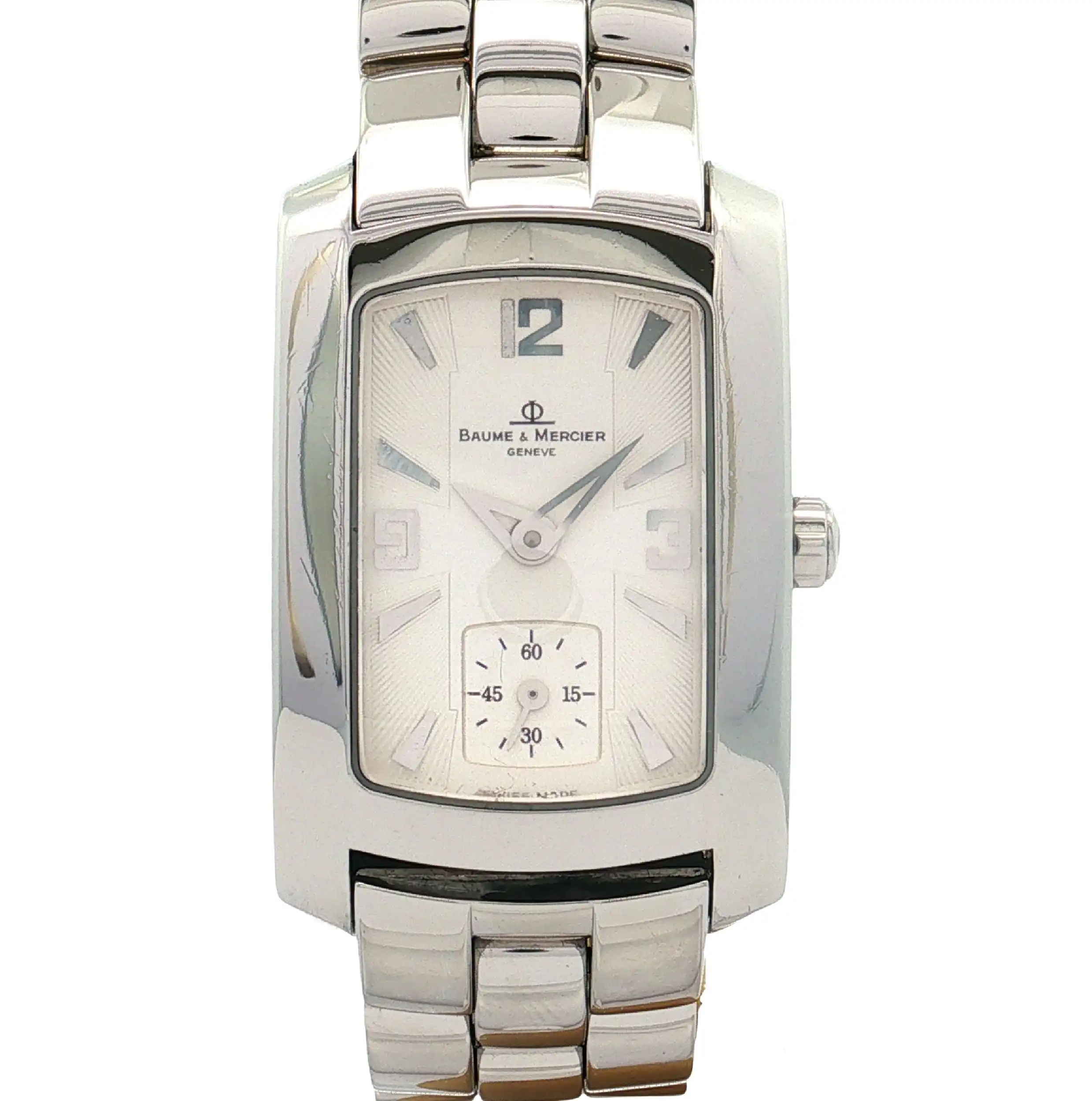 Damenuhr Baume & Mercier Hampton stahl Quarz Ref. 65309 mit Box WERK DEFEKT! Damenuhr Baume & Mercier Hampton stahl Quarz Ref. 65309 mit Box WERK DEFEKT!