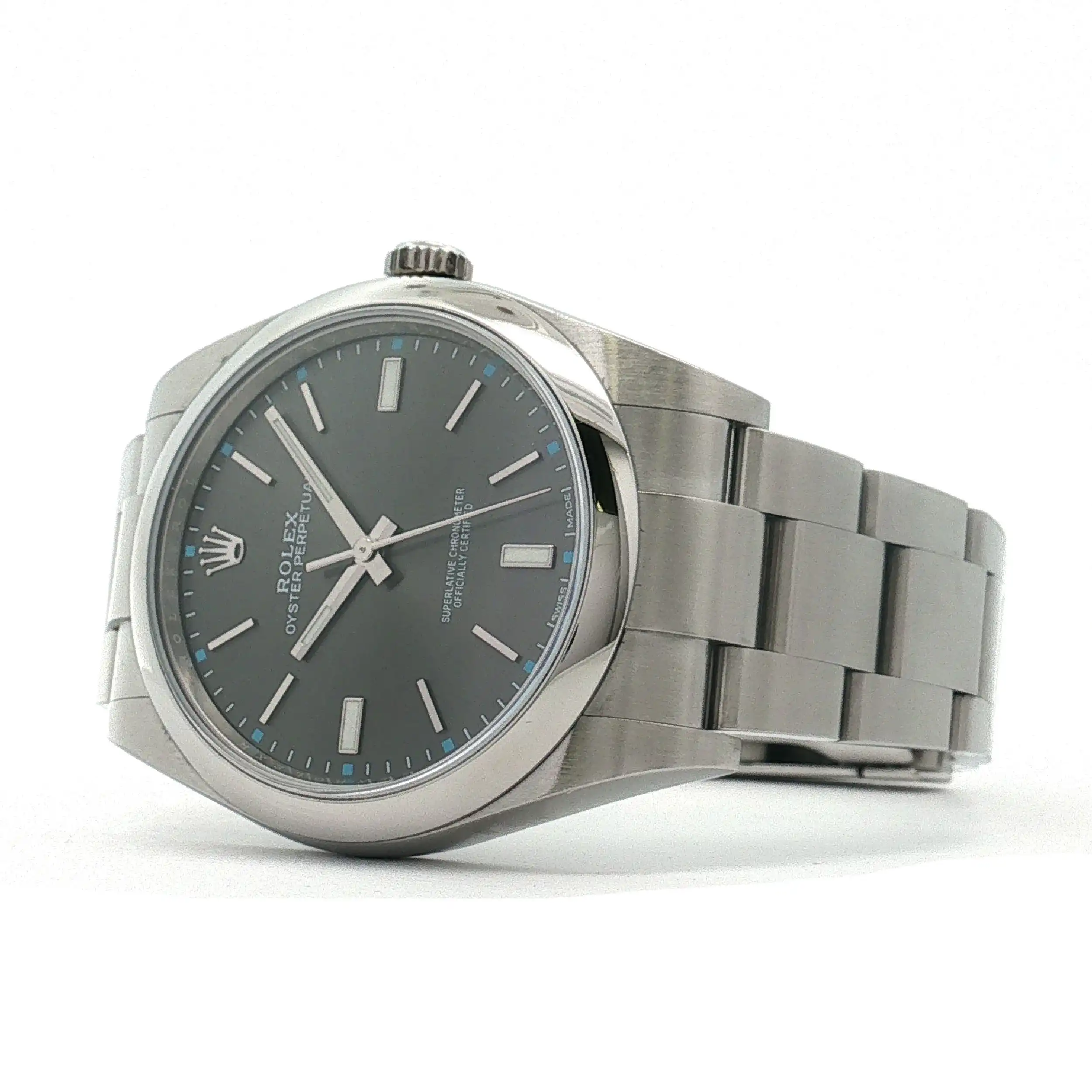 Herrenuhr Rolex 114300 Oyster Perpetual 39 Grey Dial Automatik