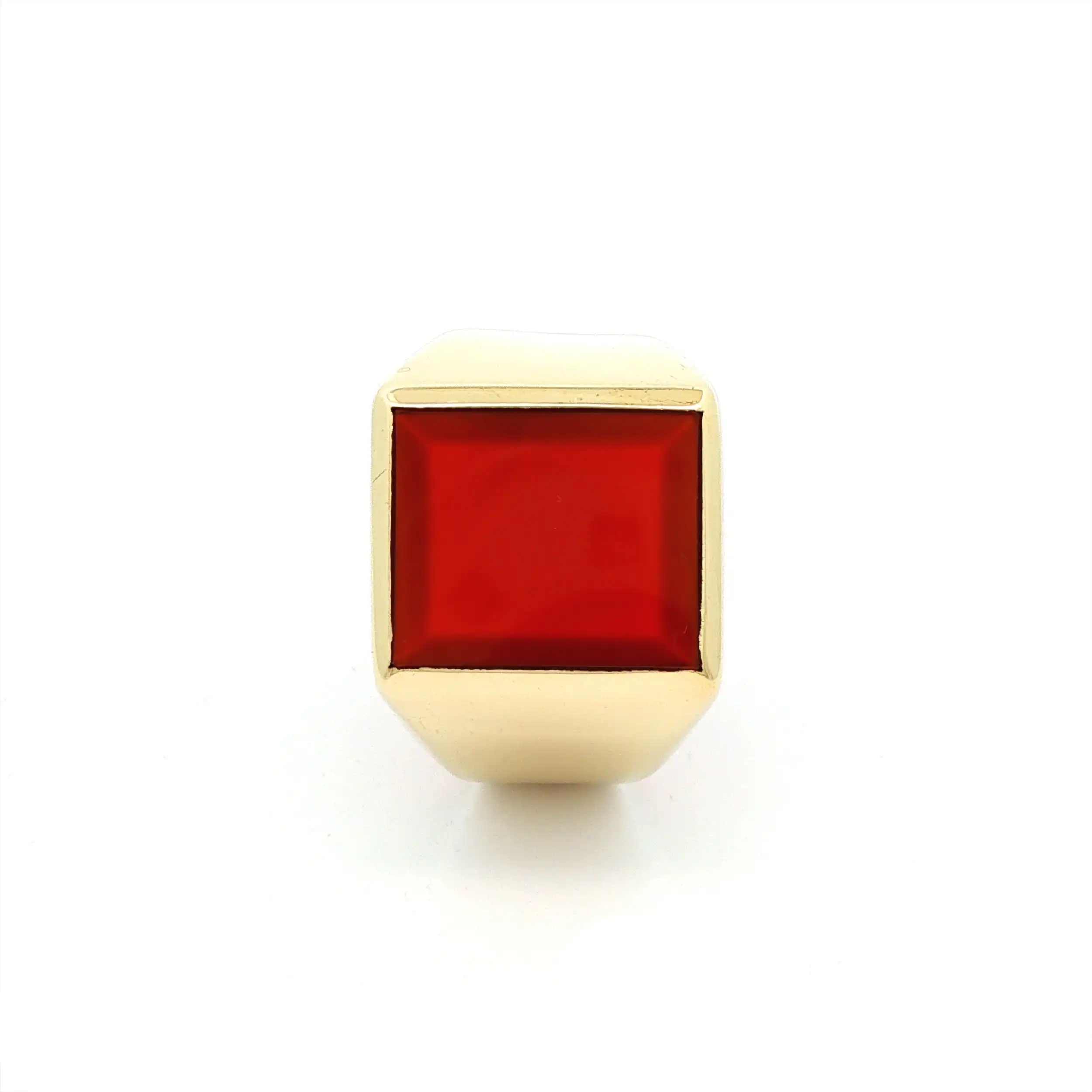 Ring Gelbgold mit rotem Farbstein Ring Gelbgold mit rotem Farbstein