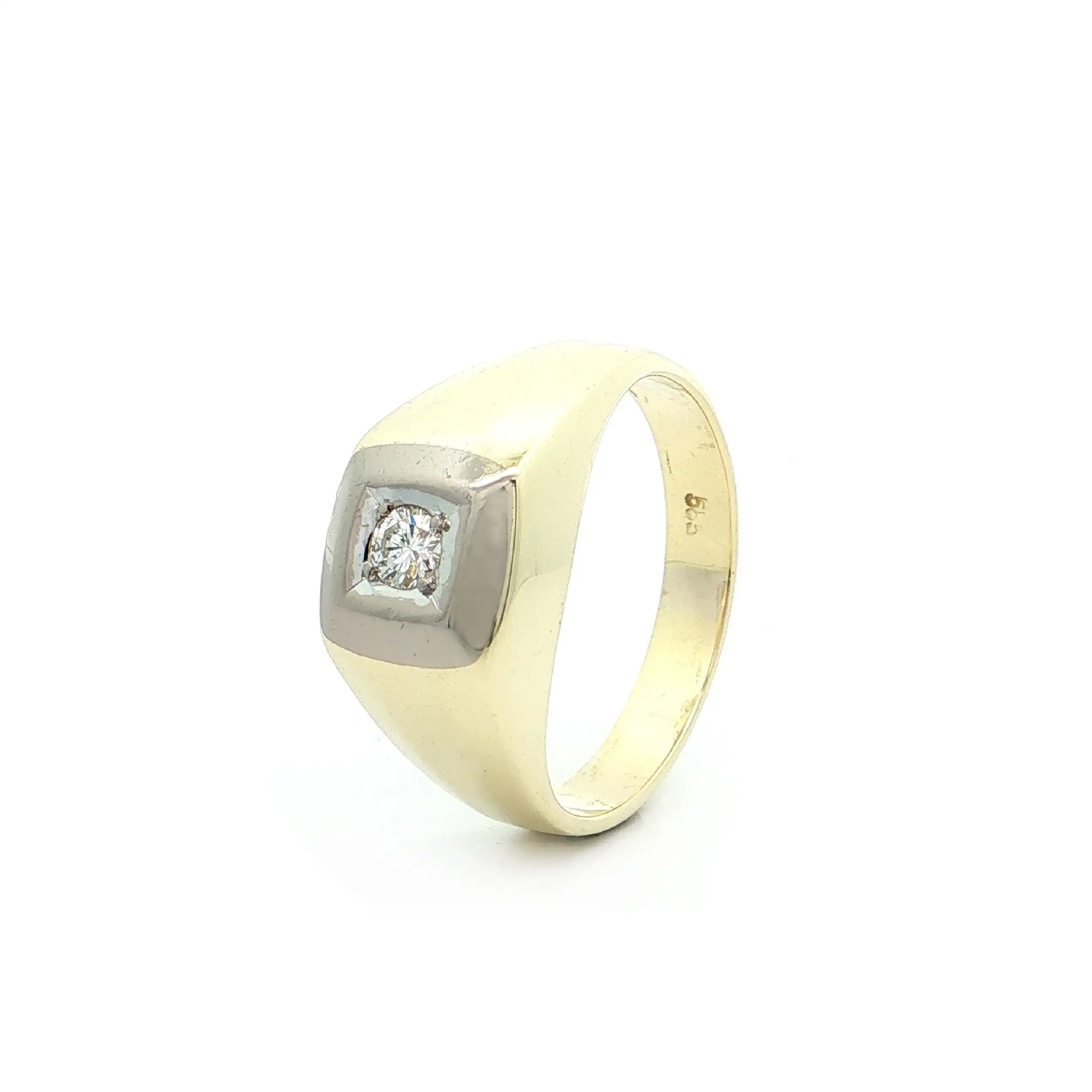 Herrenring Bicolor mit Brillant