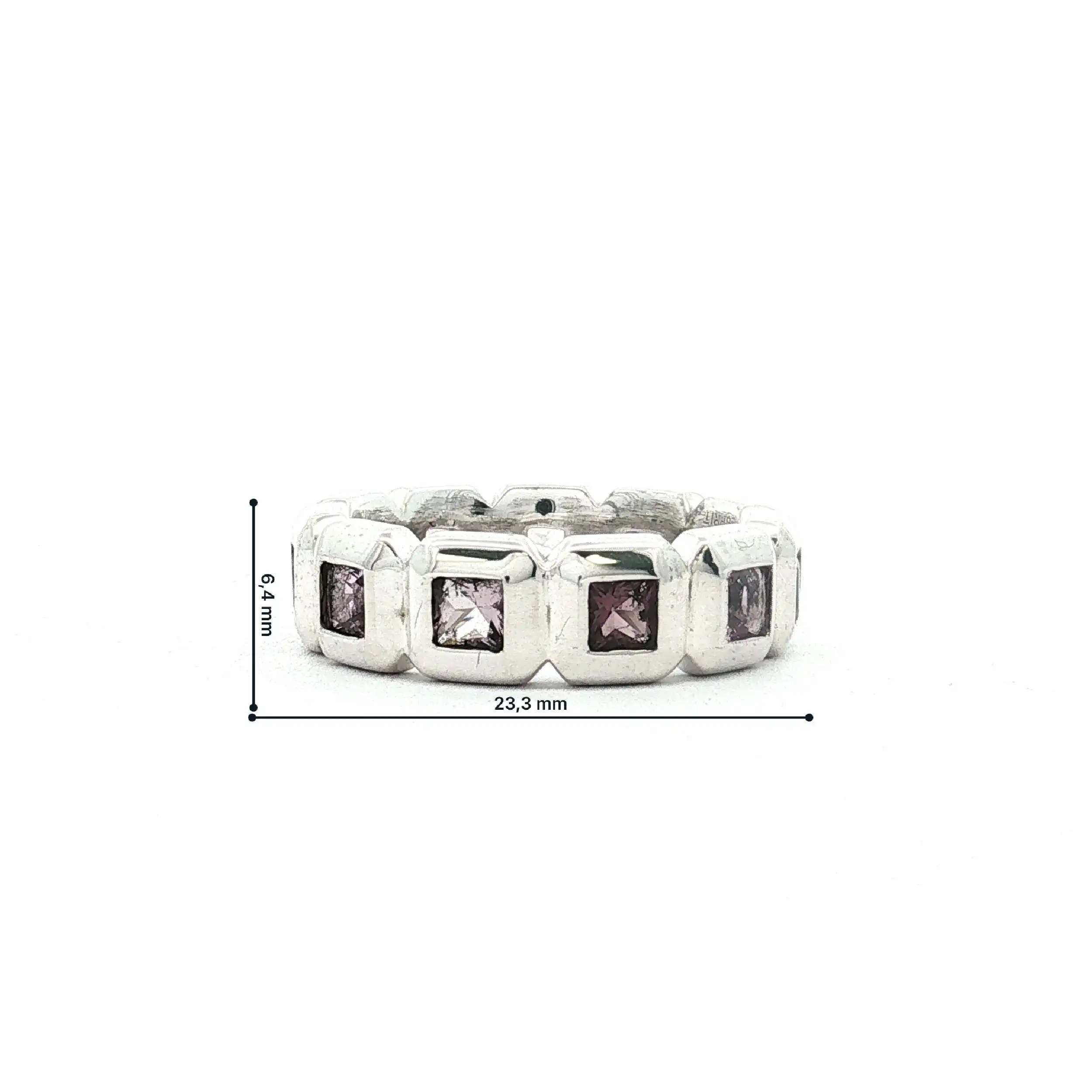 Ring silber Esprit mit rosa Steinen