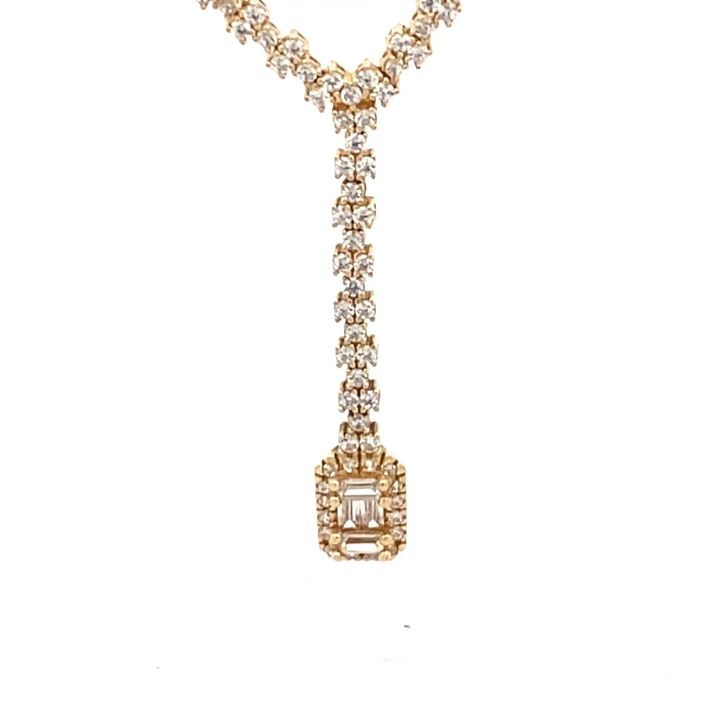 Collier Gelbgold mit Zirkonia Collier Gelbgold mit Zirkonia