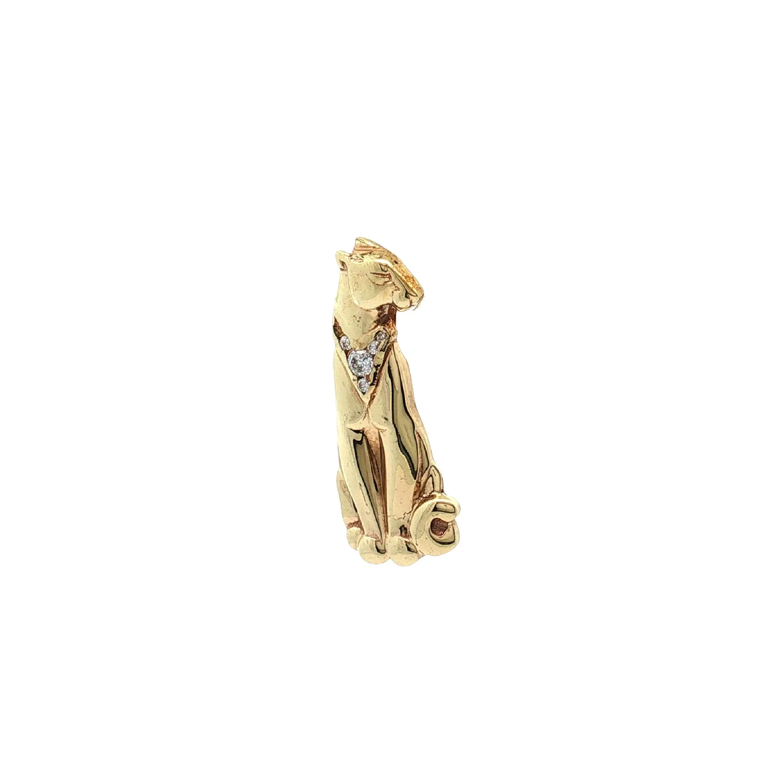 Anhänger Panther Gelbgold mit Zirkonia Anhänger Panther Gelbgold mit Zirkonia