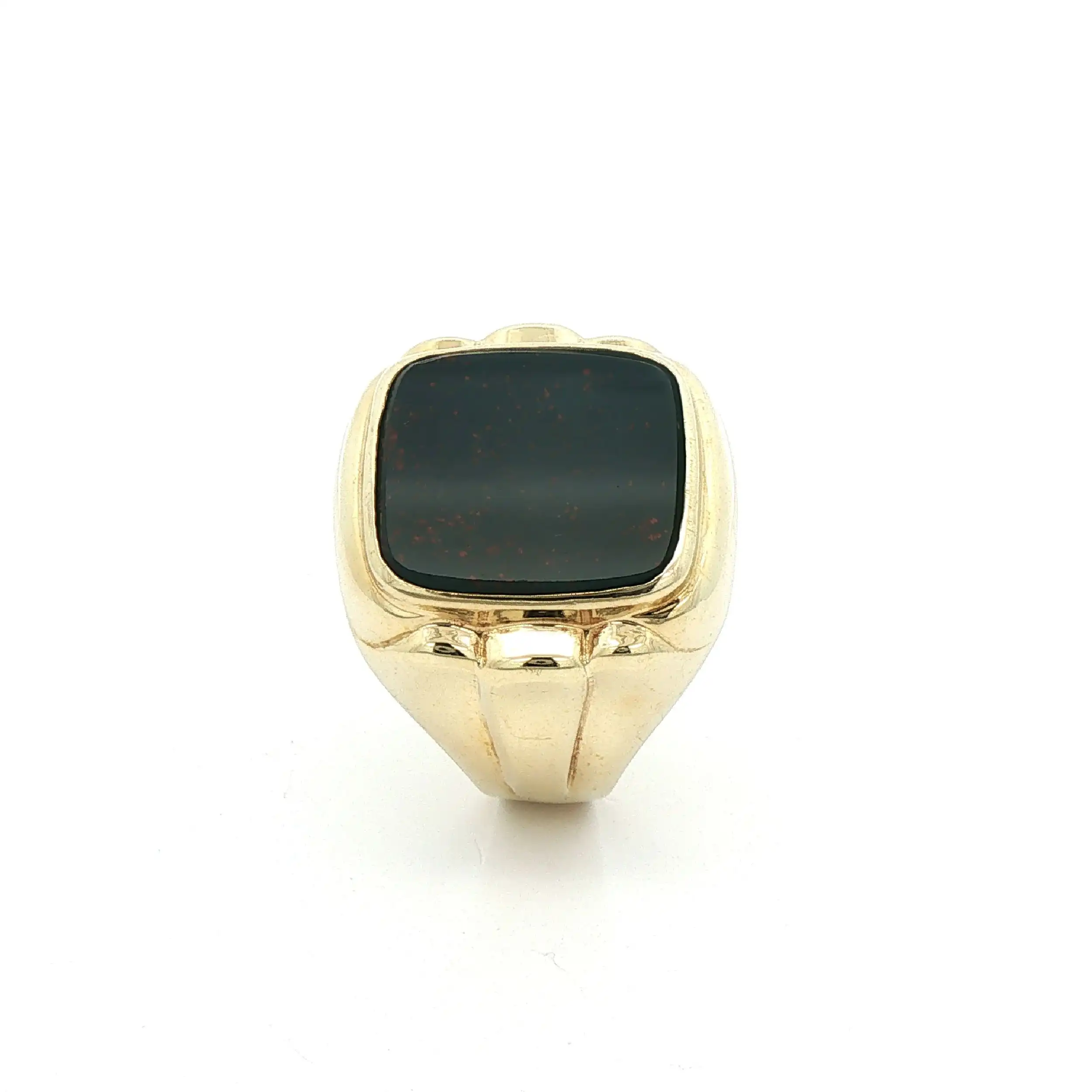 Herrenring Gelbgold mit Blutjaspis Herrenring Gelbgold mit Blutjaspis