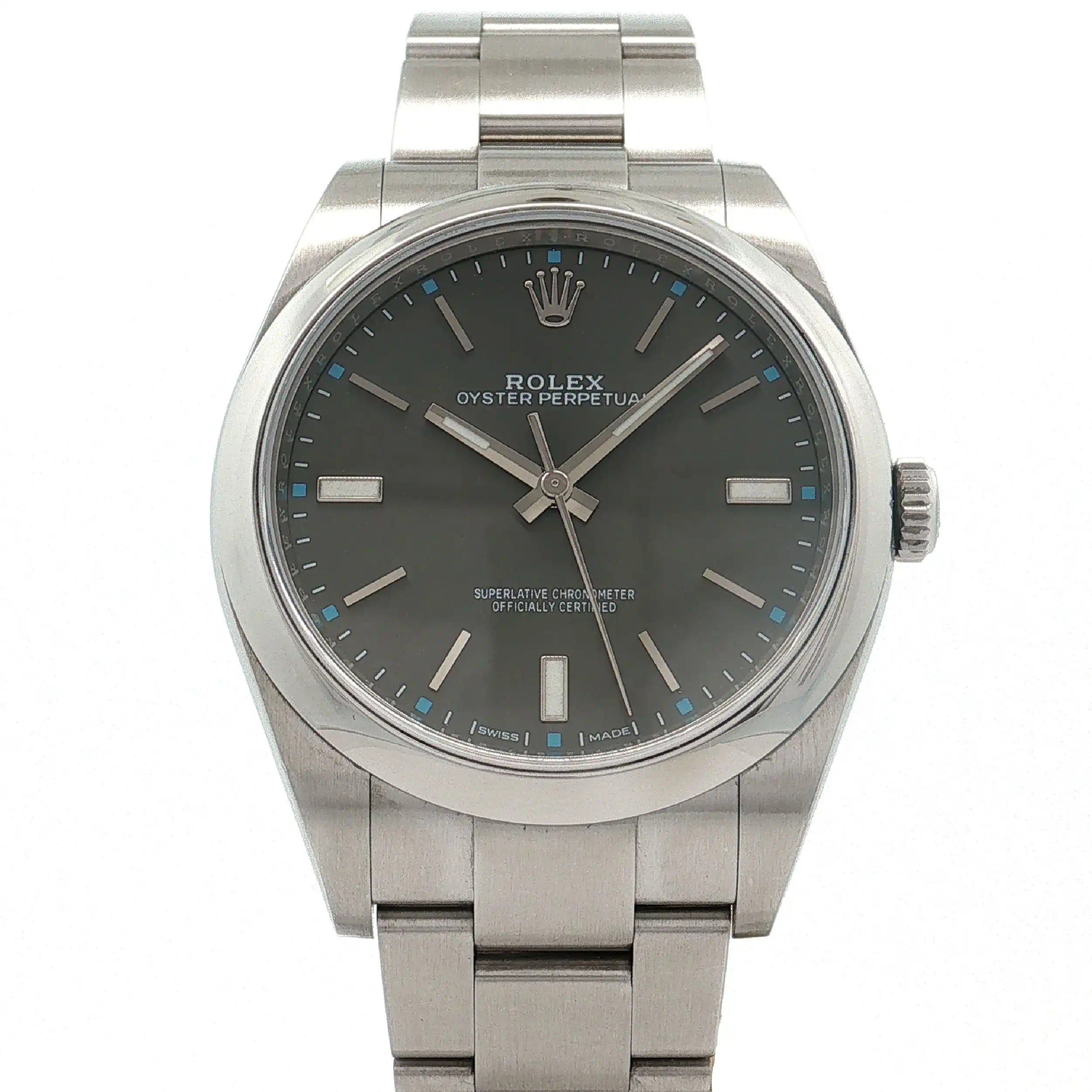Herrenuhr Rolex 114300 Oyster Perpetual 39 Grey Dial Automatik