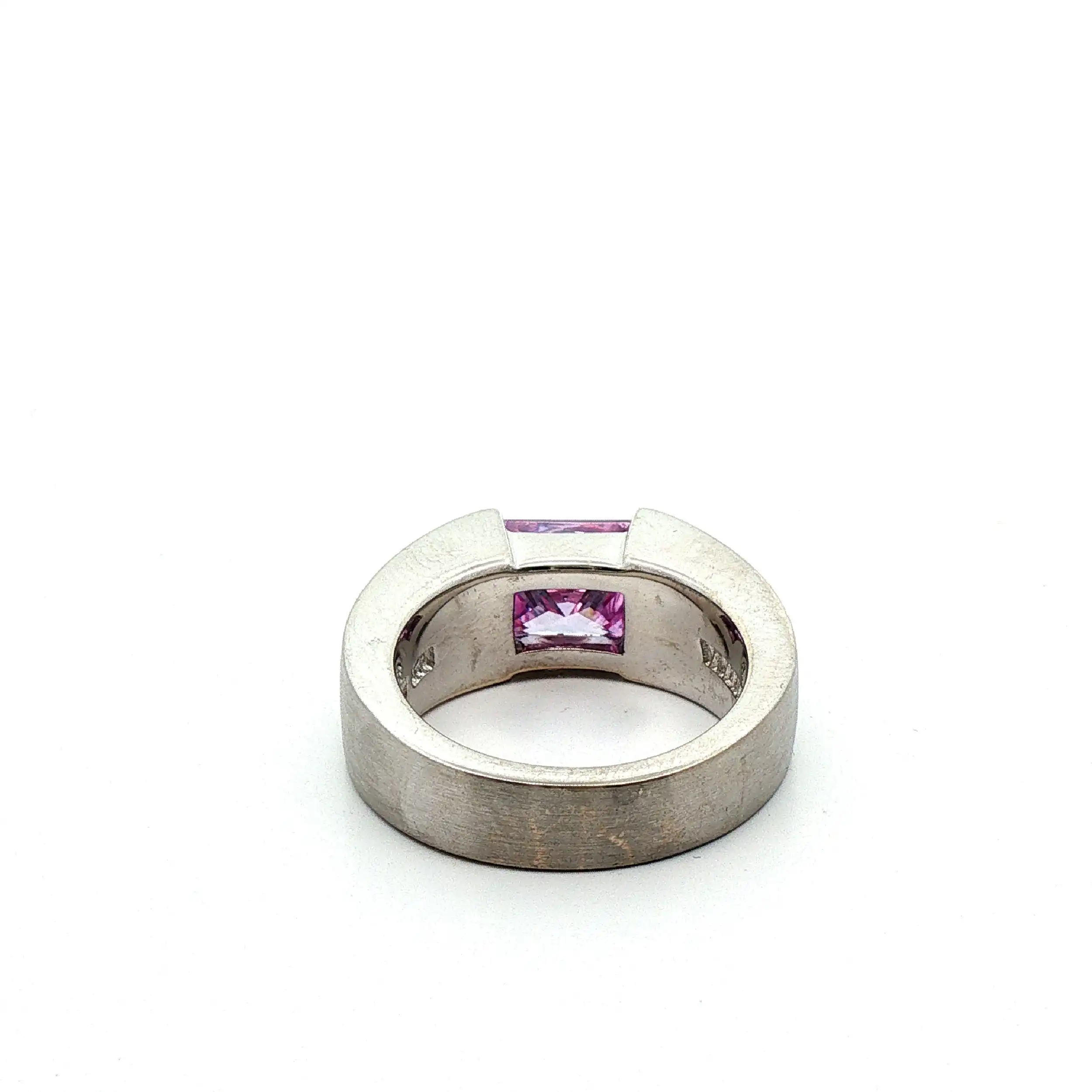 Ring Silber mit Lila Farbstein