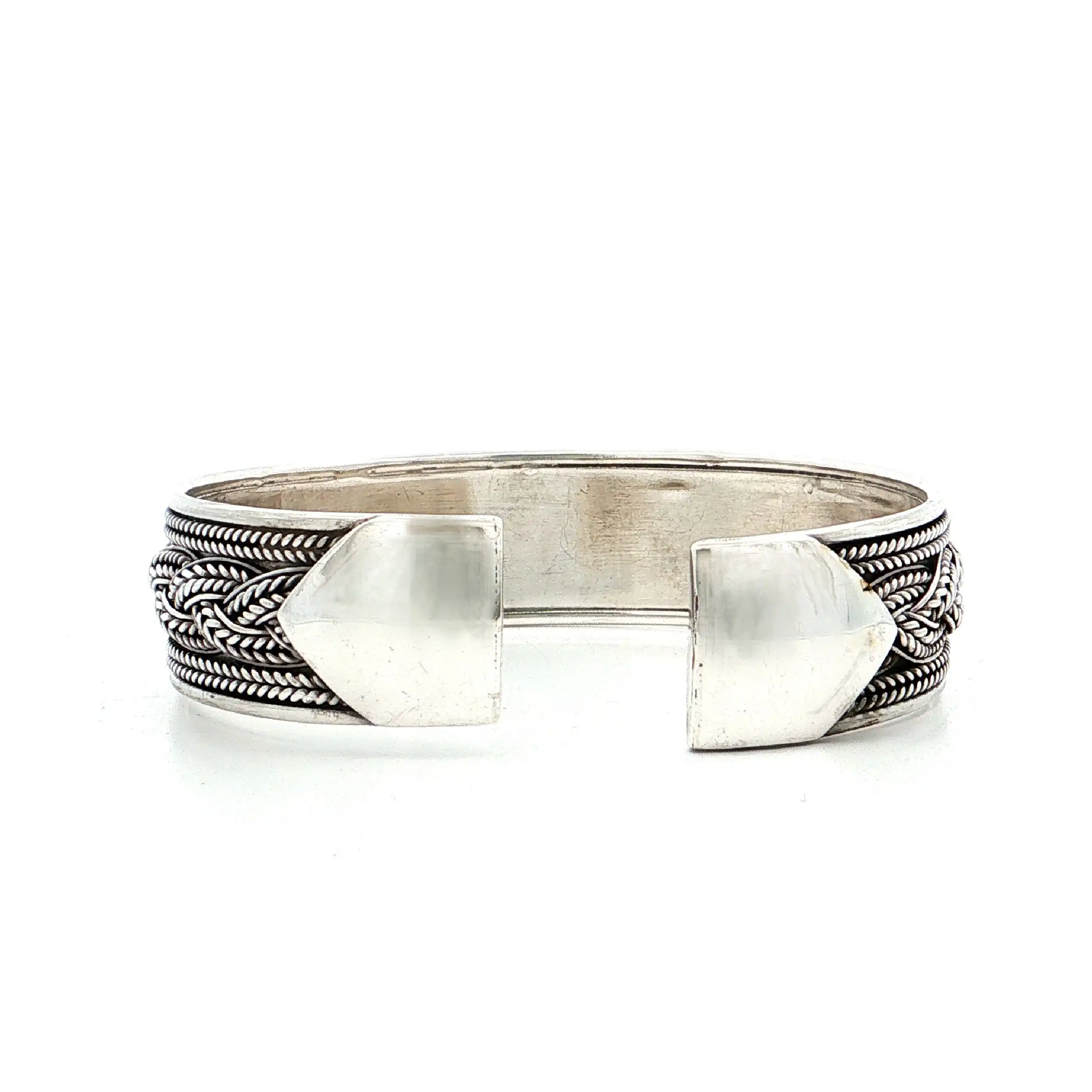 Armreif Silber mit geflochtenem Muster Armreif Silber mit geflochtenem Muster