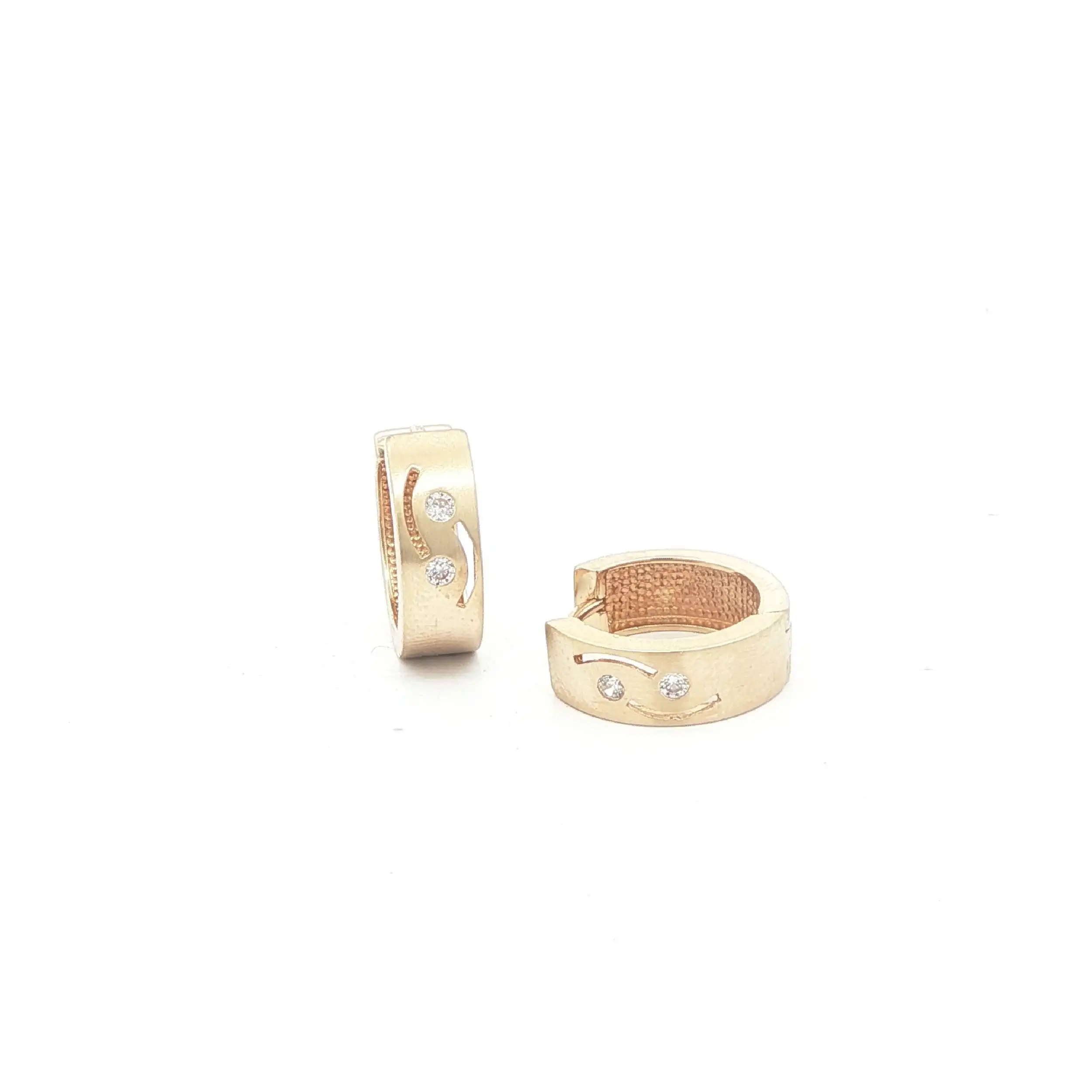 Creolen Gelbgold mit Zirkonia