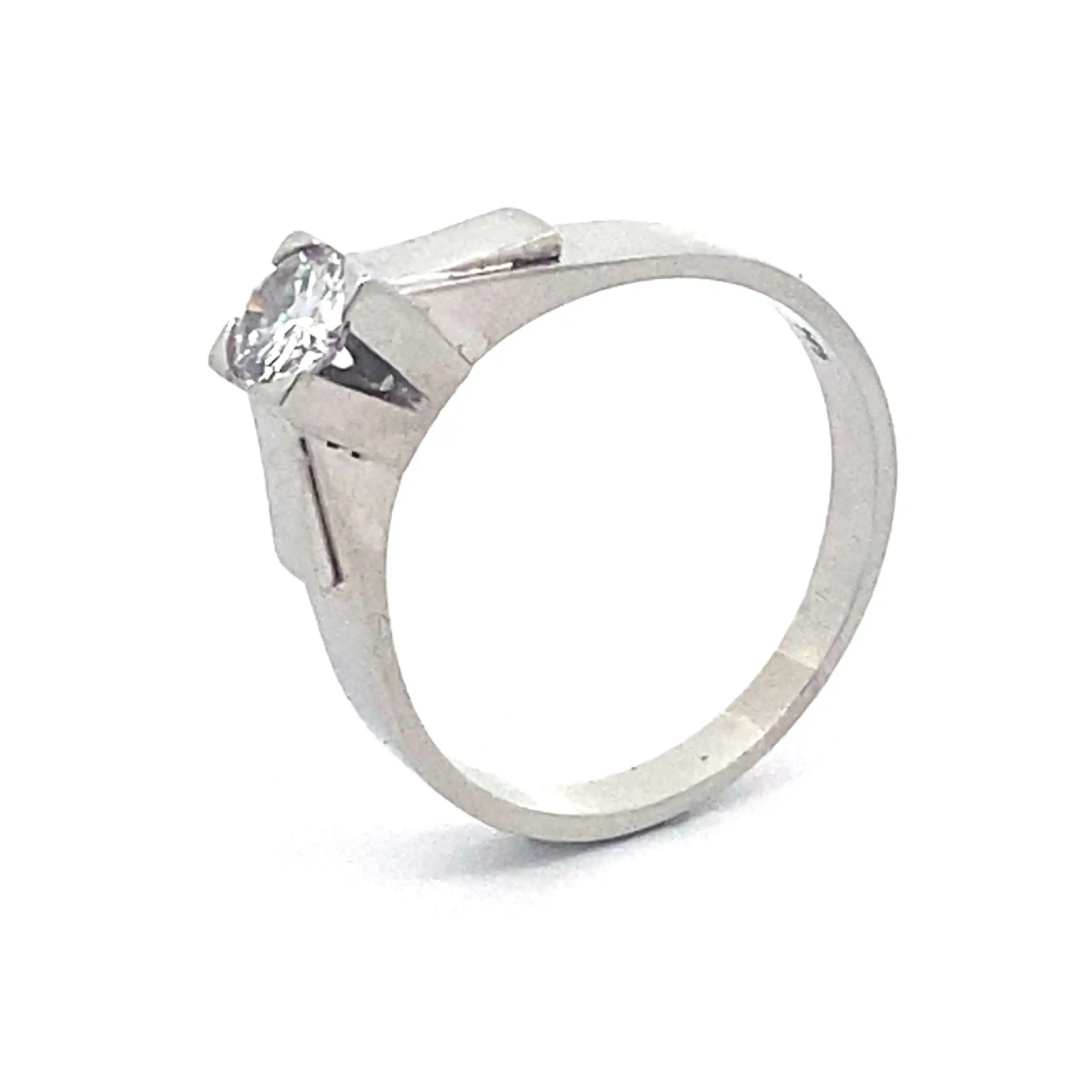 Ring Weißgold mit Brillant Ring Weißgold mit Brillant