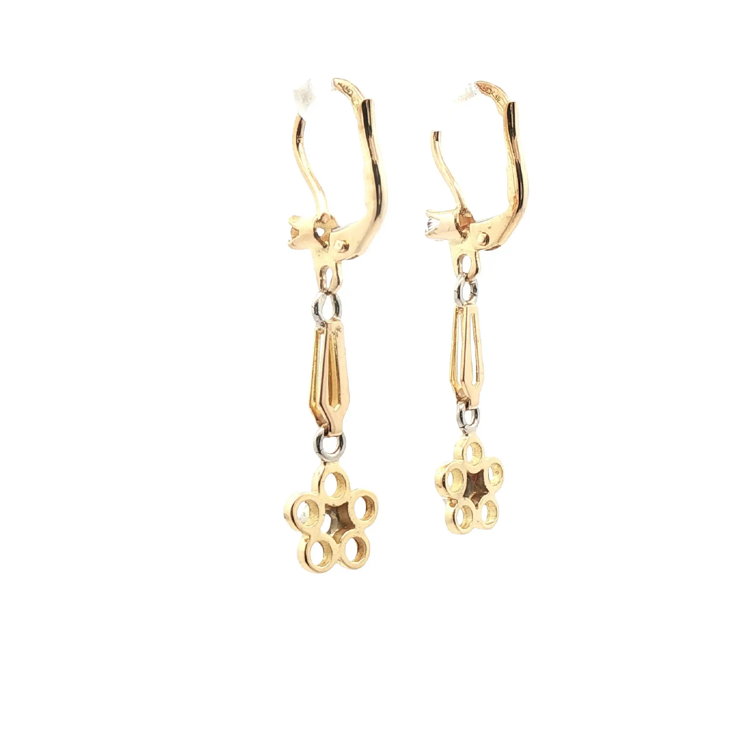 Ohrhänger Gelbgold mit Zirkonia Ohrhänger Gelbgold mit Zirkonia