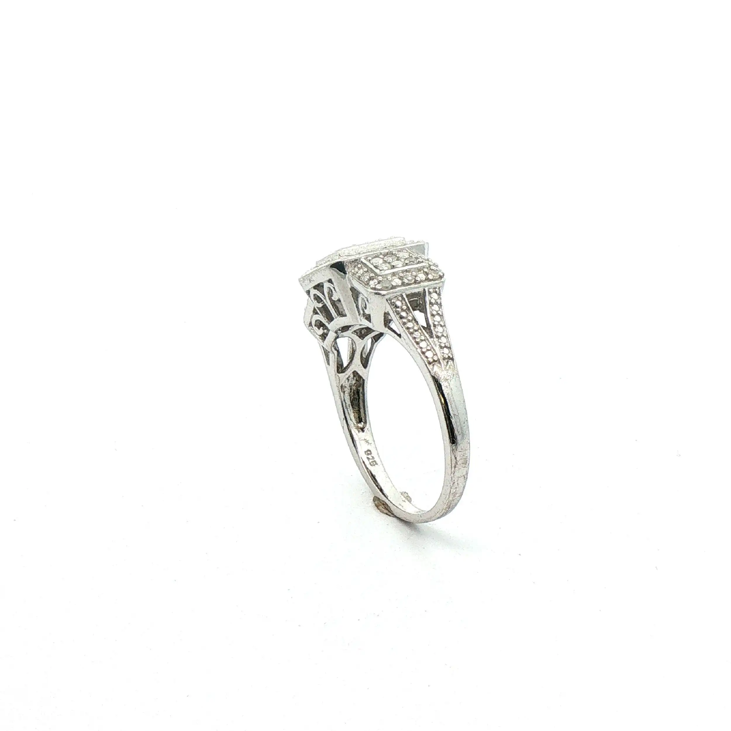 Ring Silber mit Diamanten Ring Silber mit Diamanten