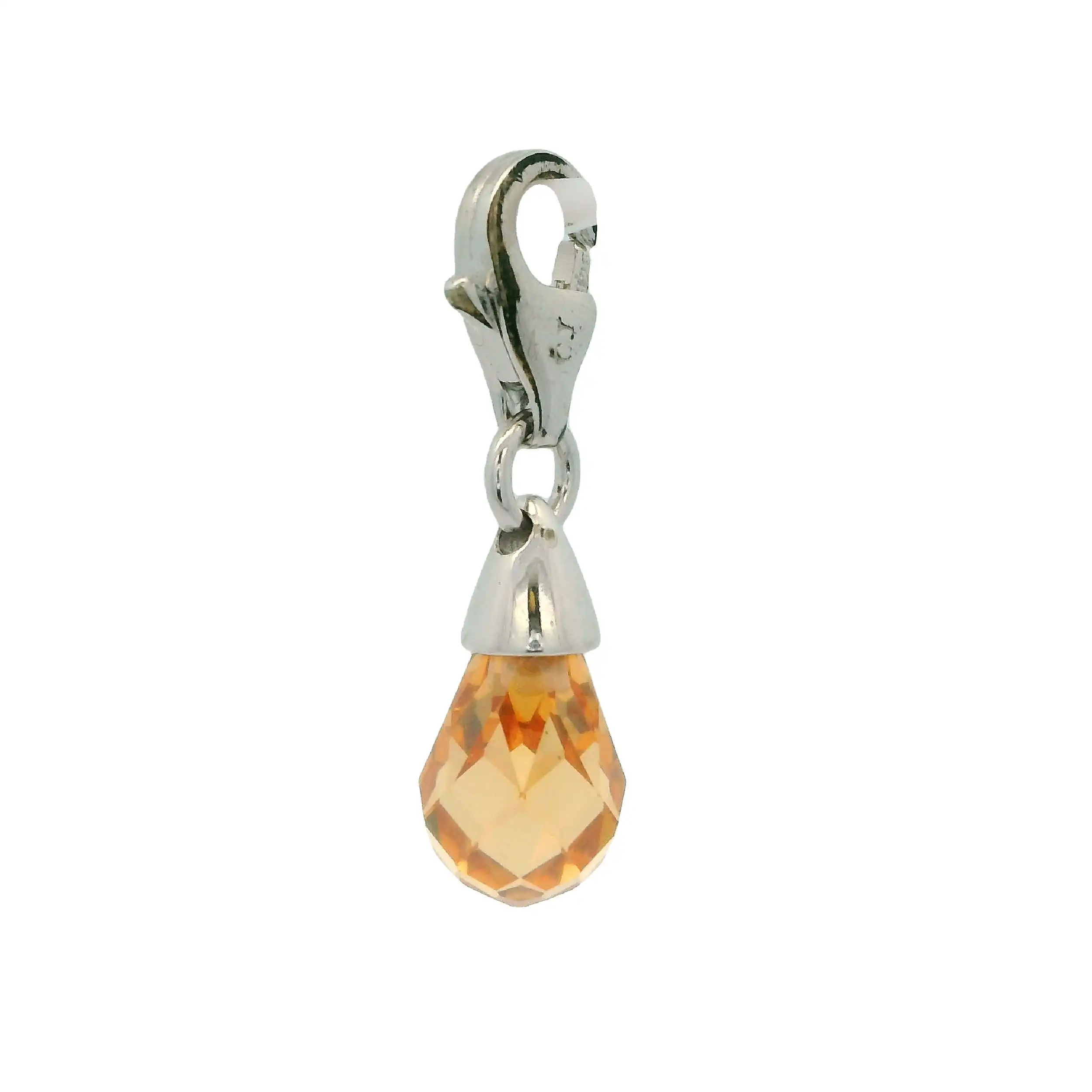 Charm Silber mit gelben Farbstein Charm Silber mit gelben Farbstein