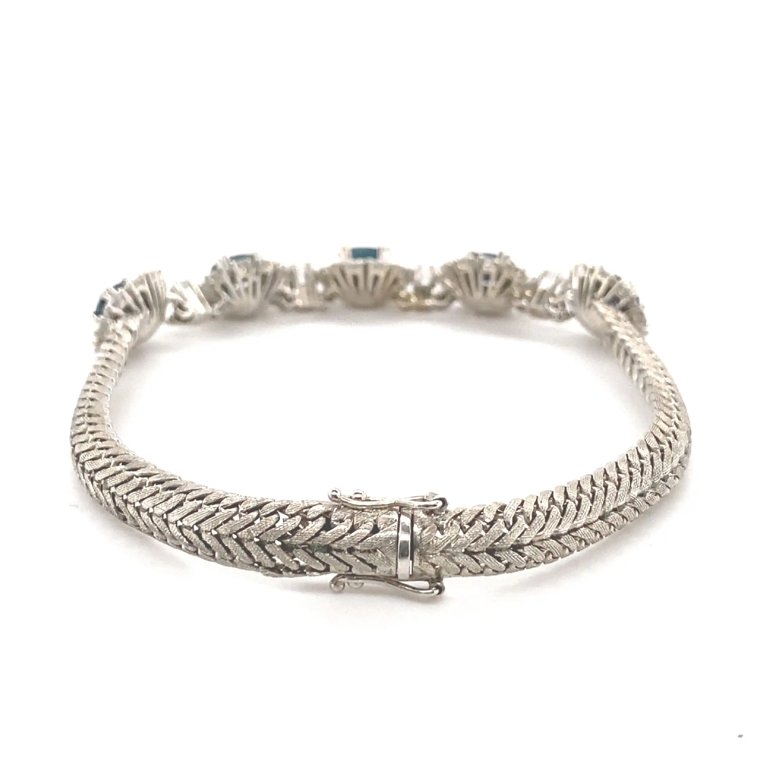 Armband Weißgold mit Saphir und Brillanten, mit EPL Expertise