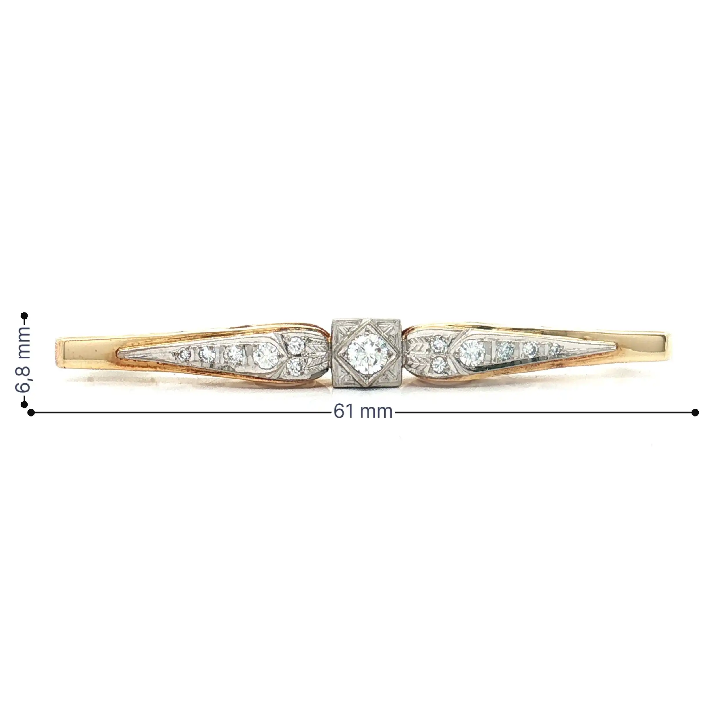Nadel Bicolor mit Brillanten Nadel Bicolor mit Brillanten