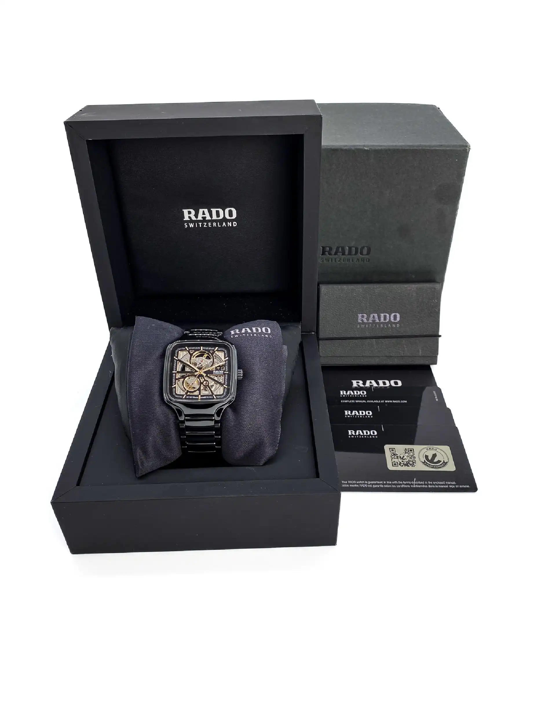 Herrenuhr Rado True Square Ref.01.734.6086.3.016 mit Box und Papiere