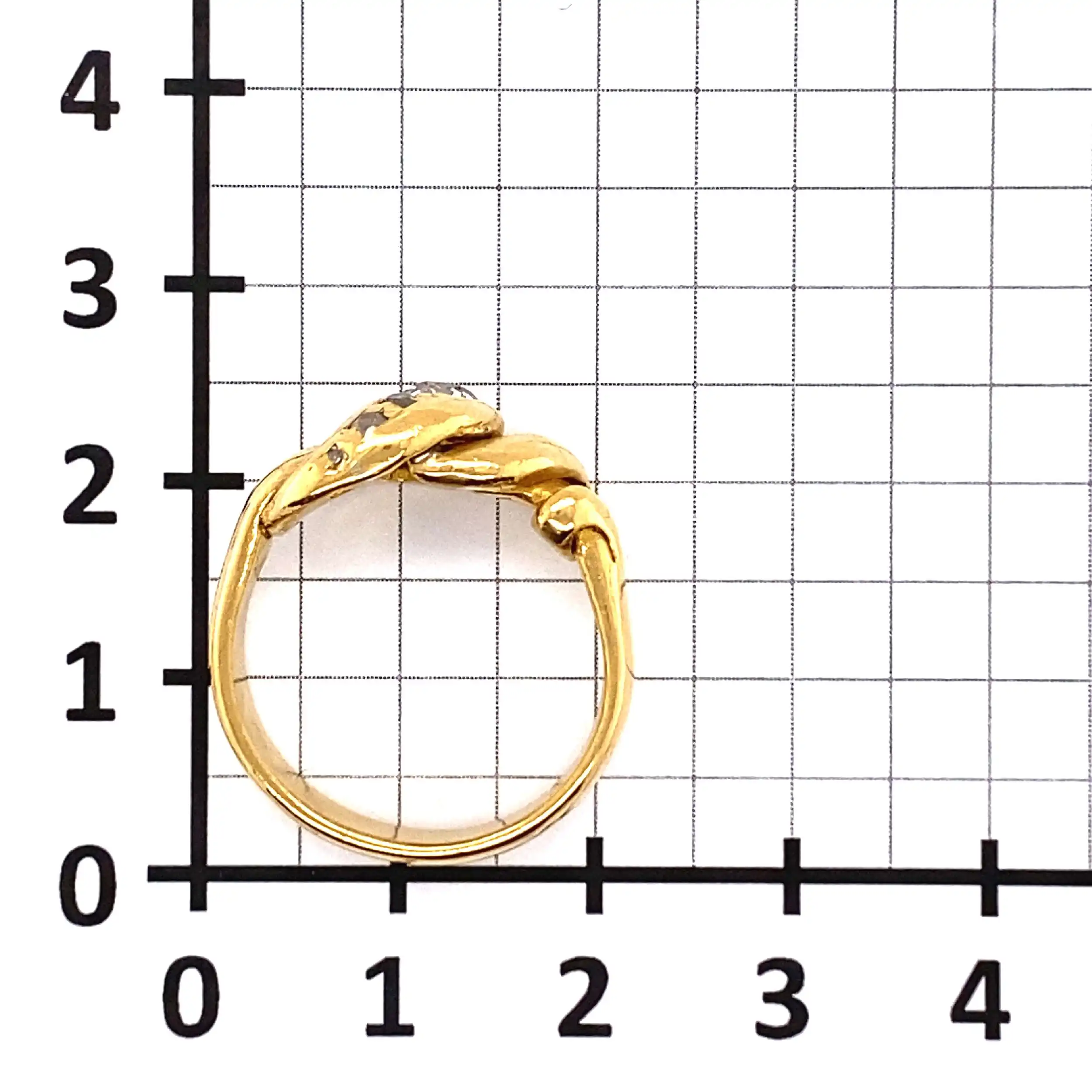 Ring Gelbgold mit Altschliff-Brillant & Diamanten