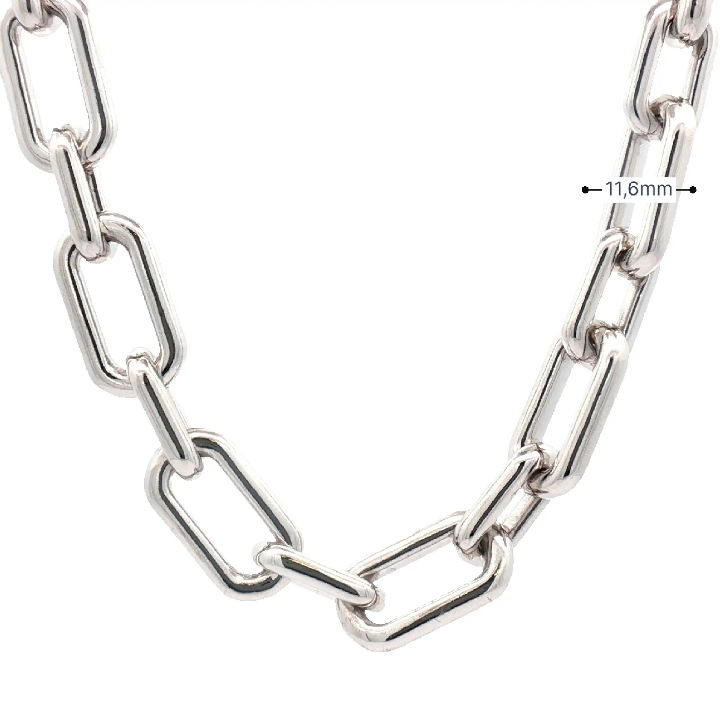 Paperclipcollier Silber