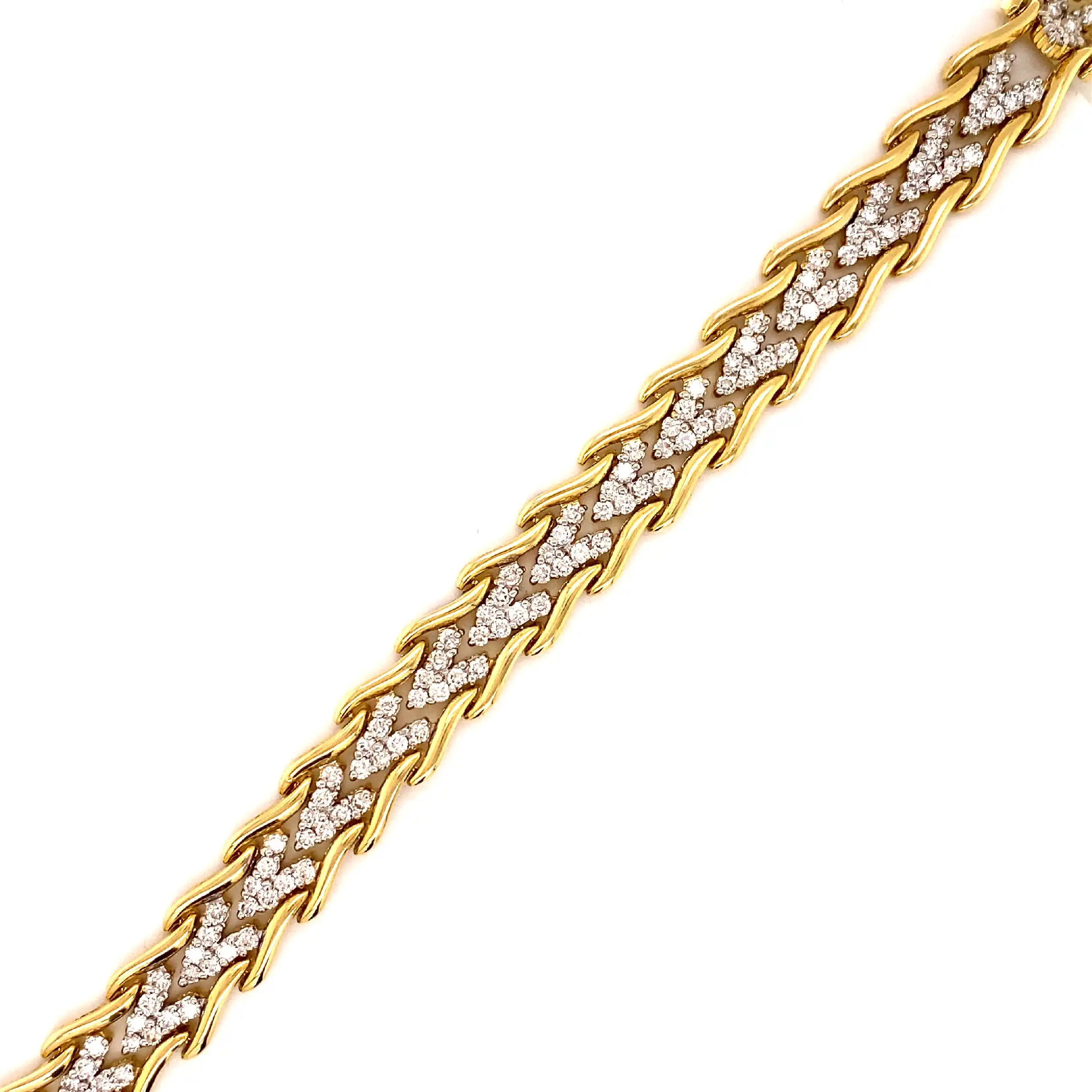 Armband Bicolor mit Brillanten Armband Bicolor mit Brillanten