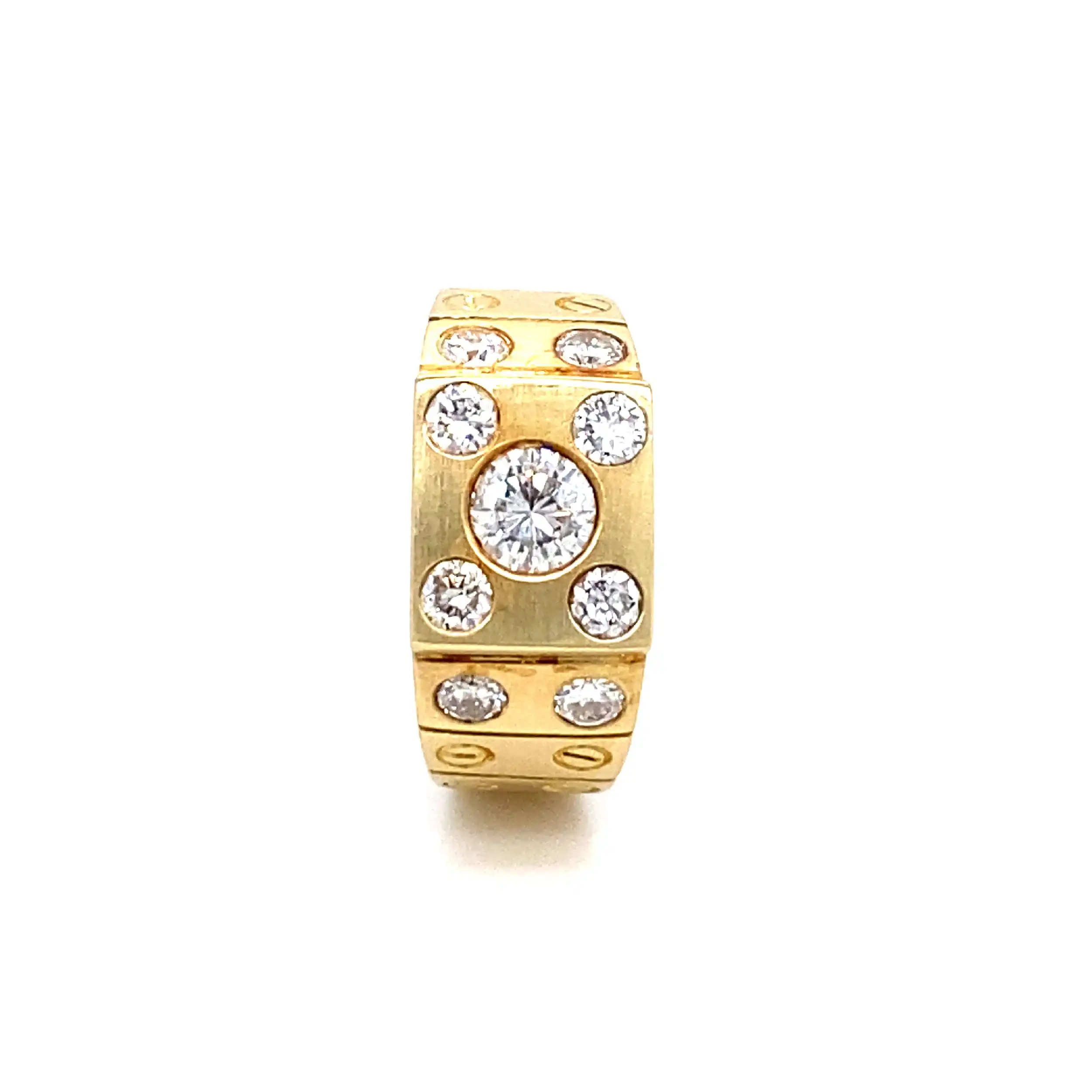 Ring Gelbgold mit Brillanten, graviert mit 1,32ct. Ring Gelbgold mit Brillanten, graviert mit 1,32ct.